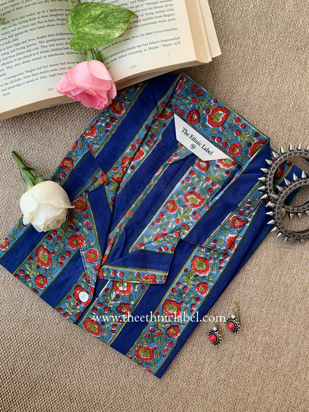 "Myra" Hand Block Printed Cotton Shirt