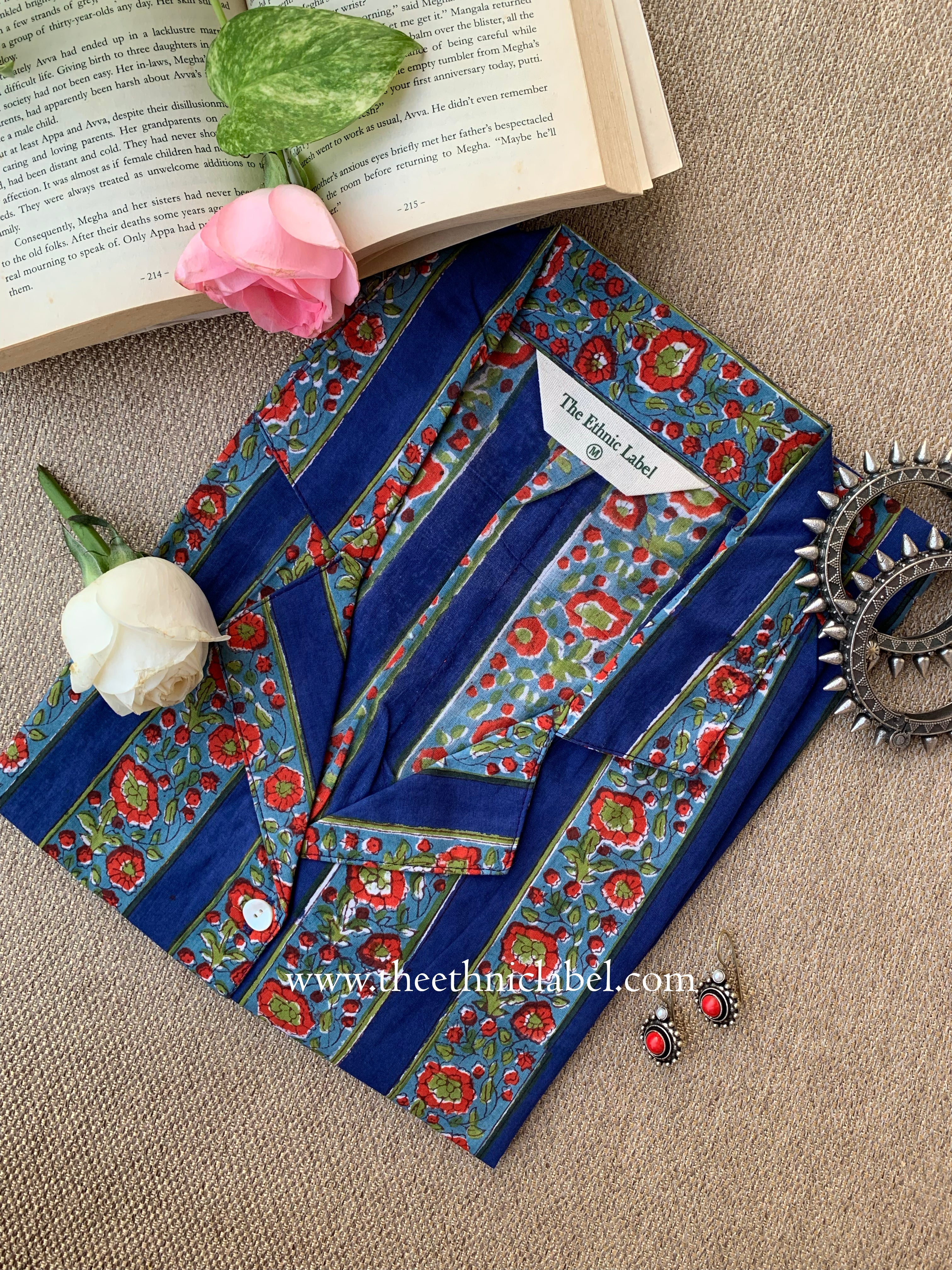 "Myra" Hand Block Printed Cotton Shirt
