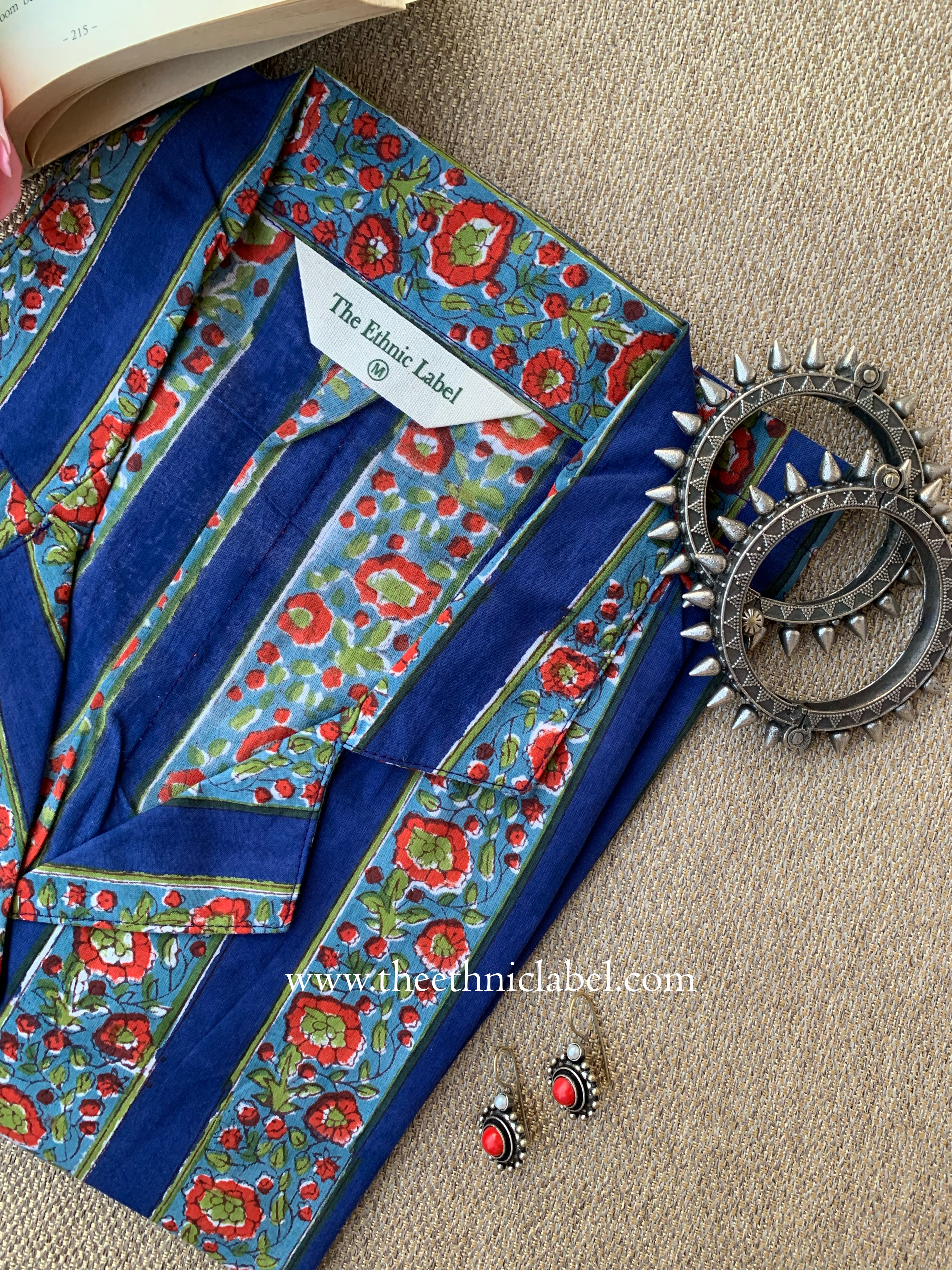 "Myra" Hand Block Printed Cotton Shirt