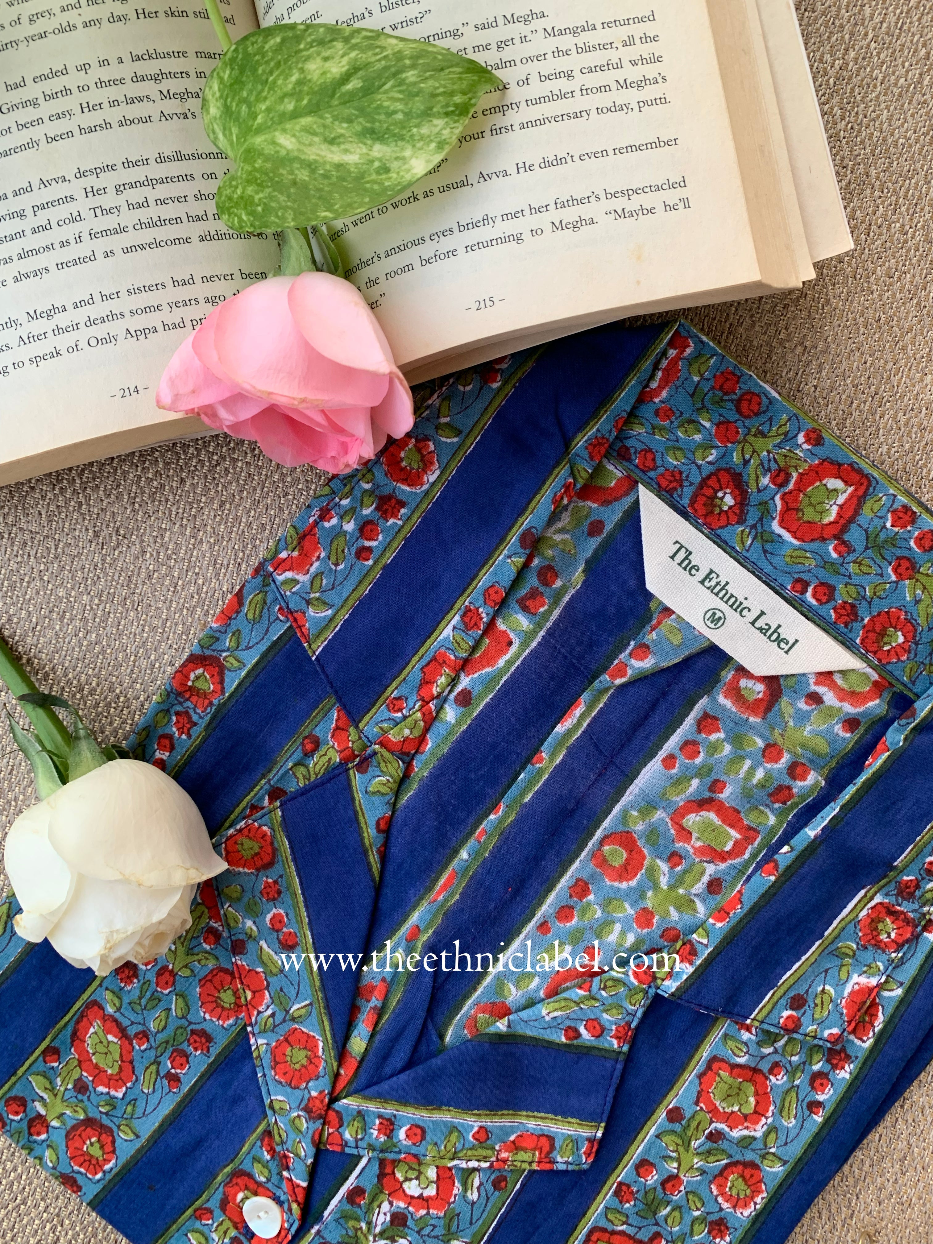 "Myra" Hand Block Printed Cotton Shirt