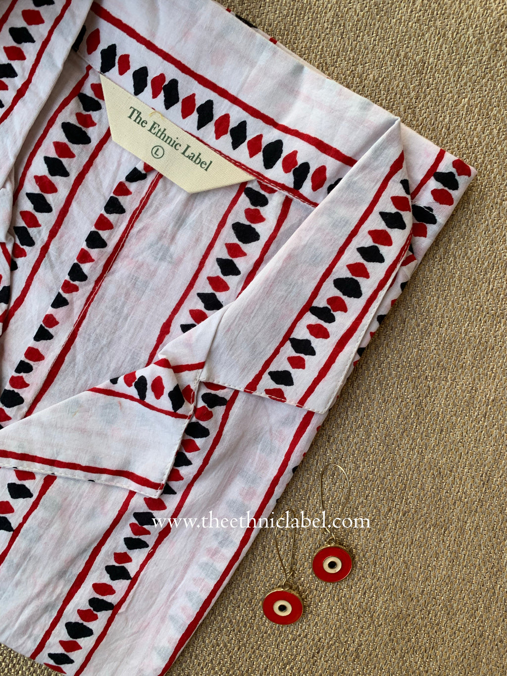 "Sumi" Hand Block Printed Cotton Shirt