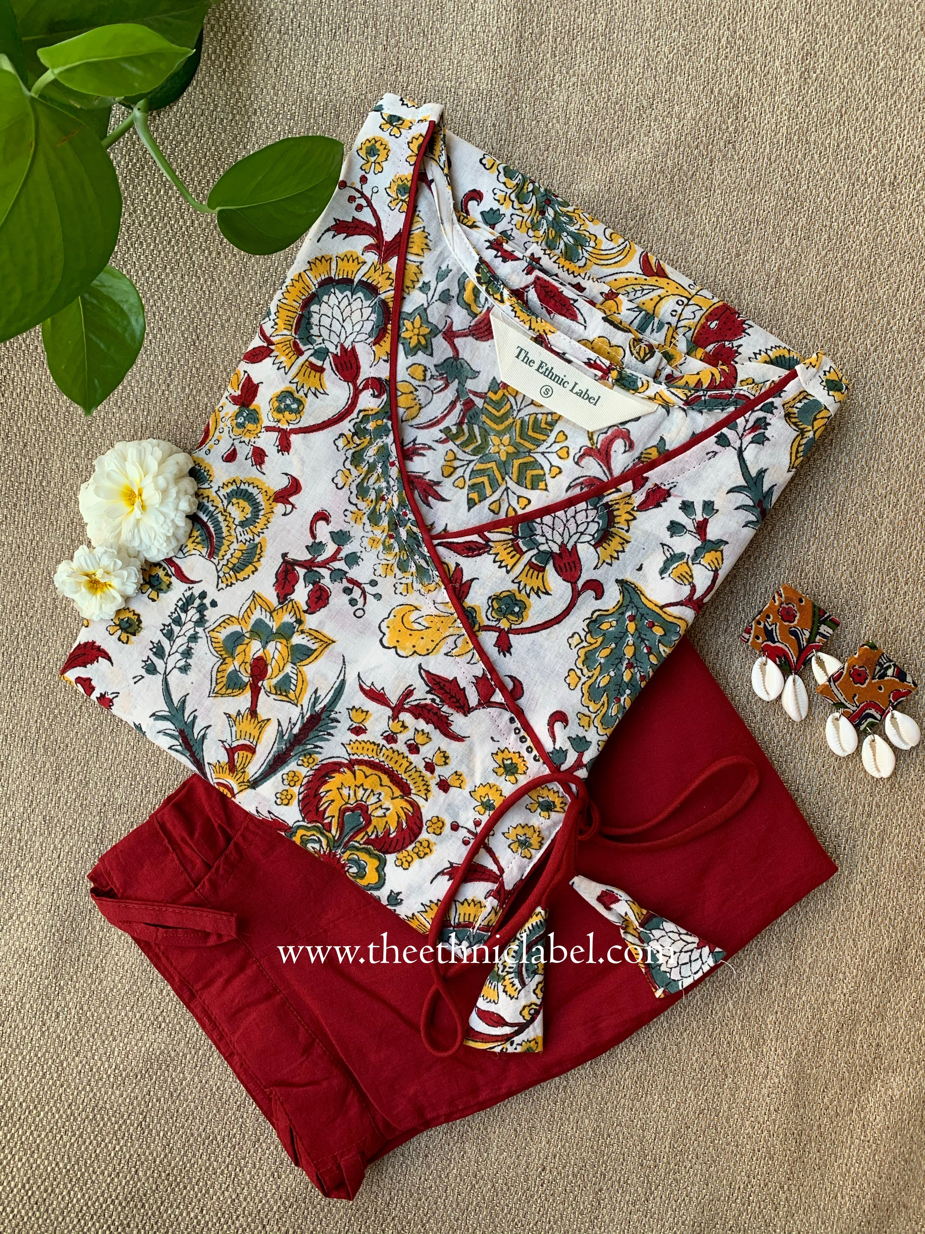 "Prishita" Hand Block Printed Kurta with Straight Pant-2pc