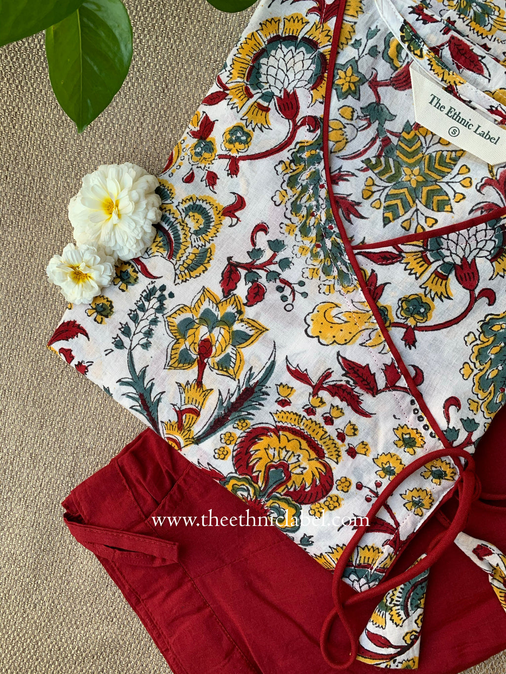 "Prishita" Hand Block Printed Kurta with Straight Pant-2pc
