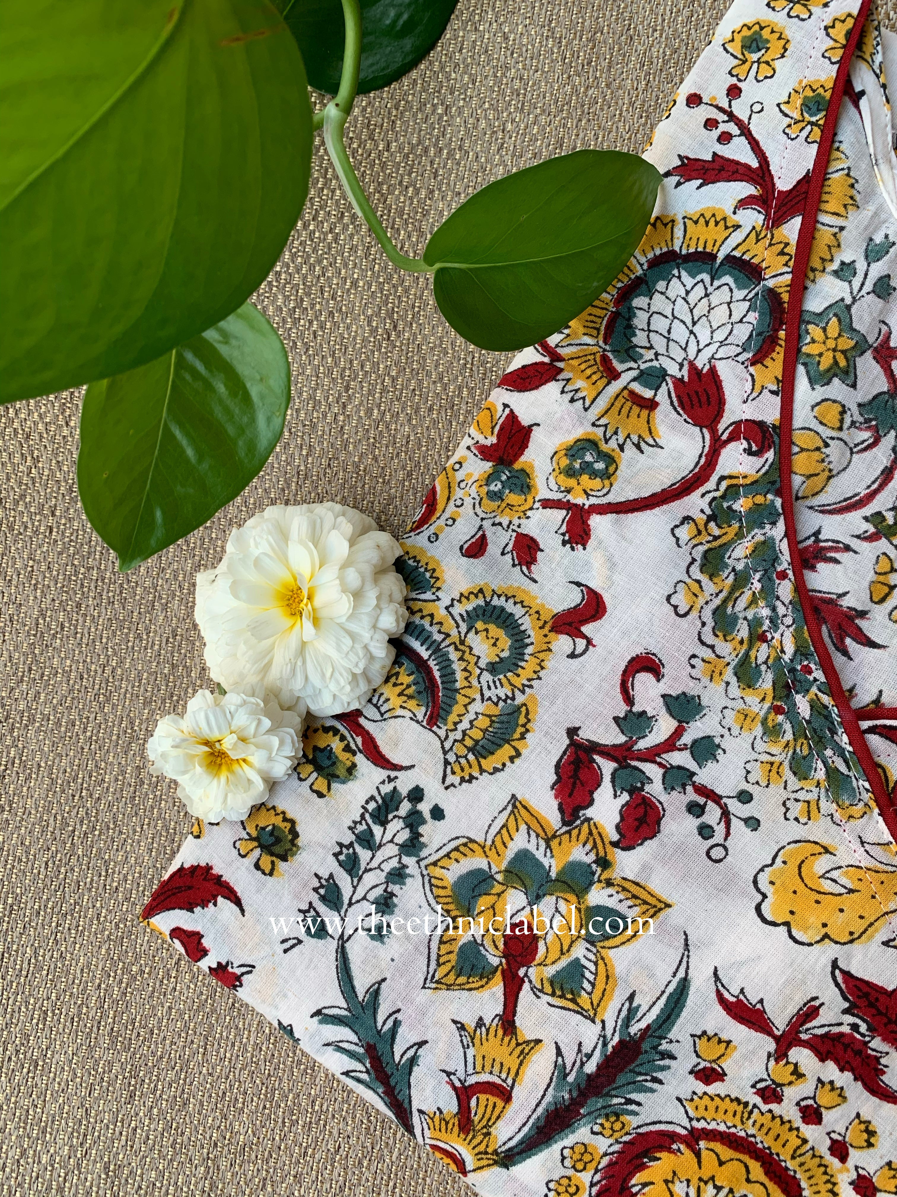 "Nargis" Hand Block Printed Cotton kurta