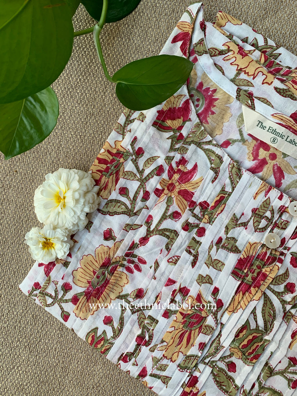 "Shireen" Hand Block Printed Cotton kurta