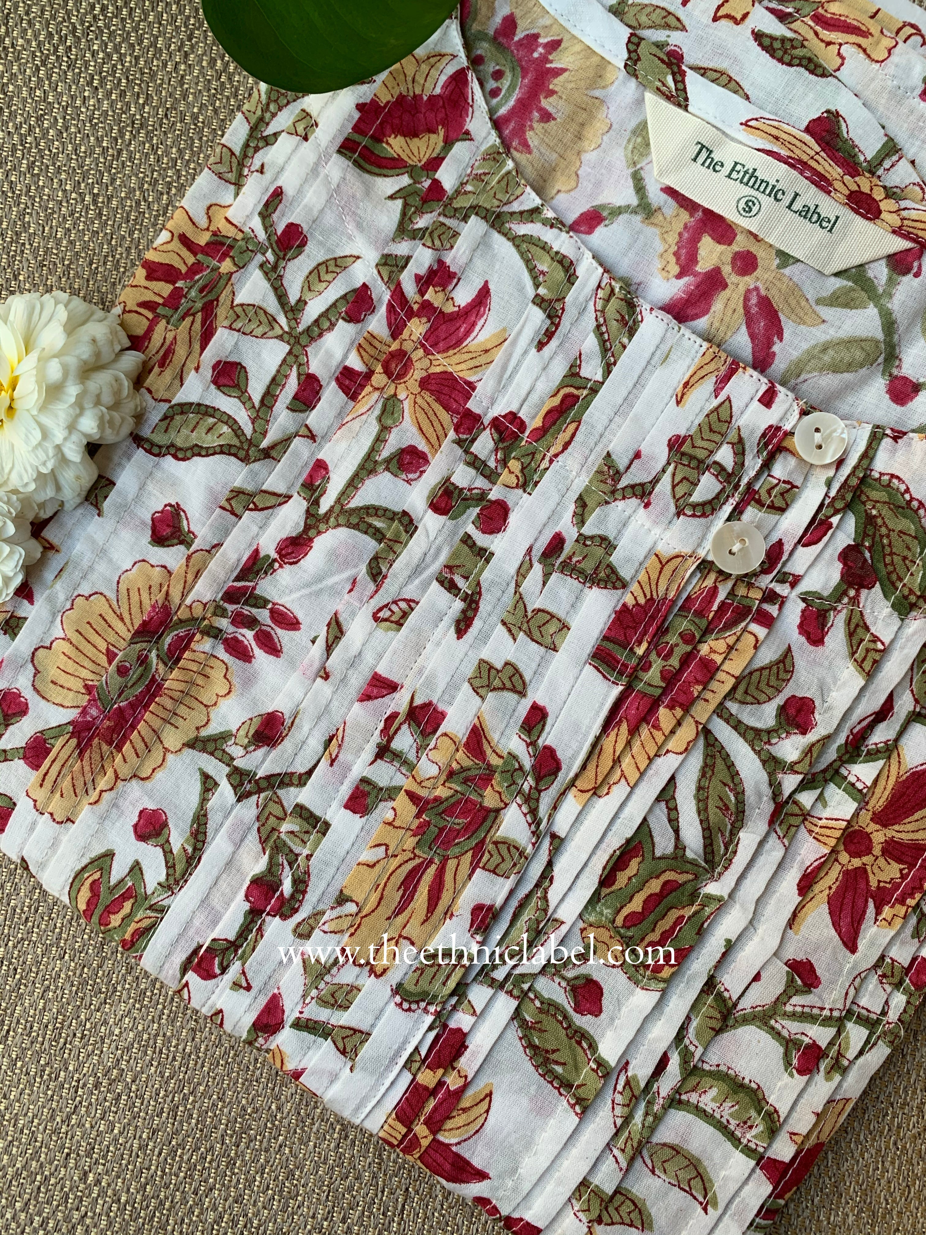 "Shireen" Hand Block Printed Cotton kurta