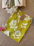 "Yug" Yellow Printed Cotton kurta