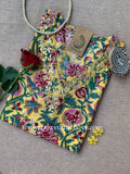 "Vasant" Hand Work Embellished Cotton kurta S, XL
