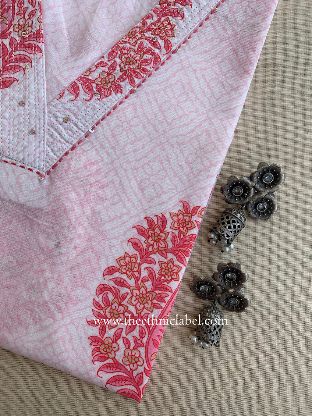 "Sukhmani" Kantha Cotton kurta