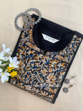 "Sara" Black Handwork Cotton kurta