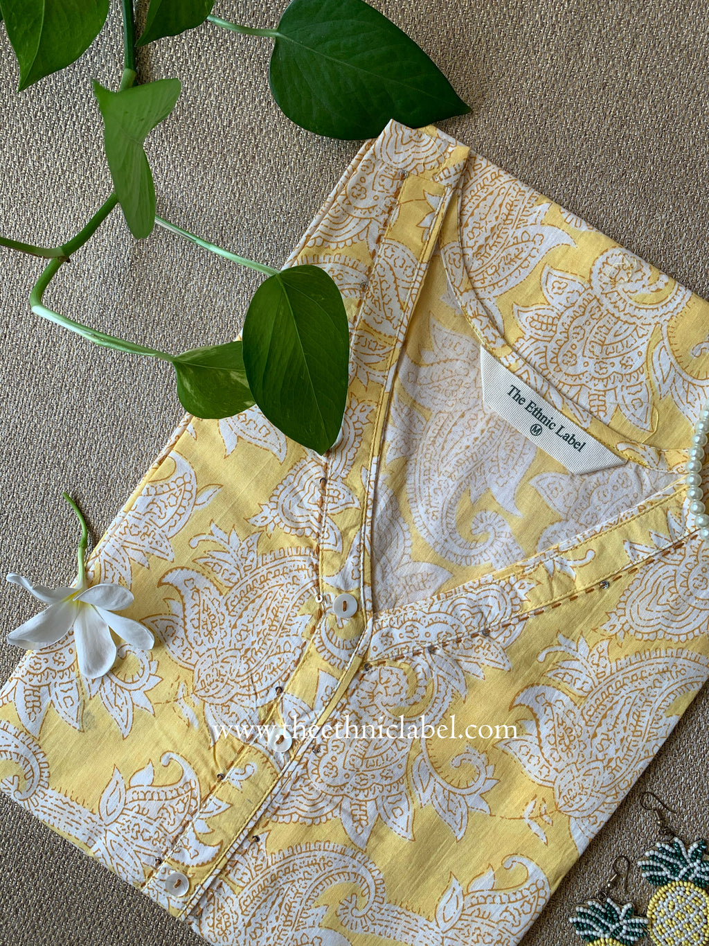 "Roshni" Buttoned Cotton kurta