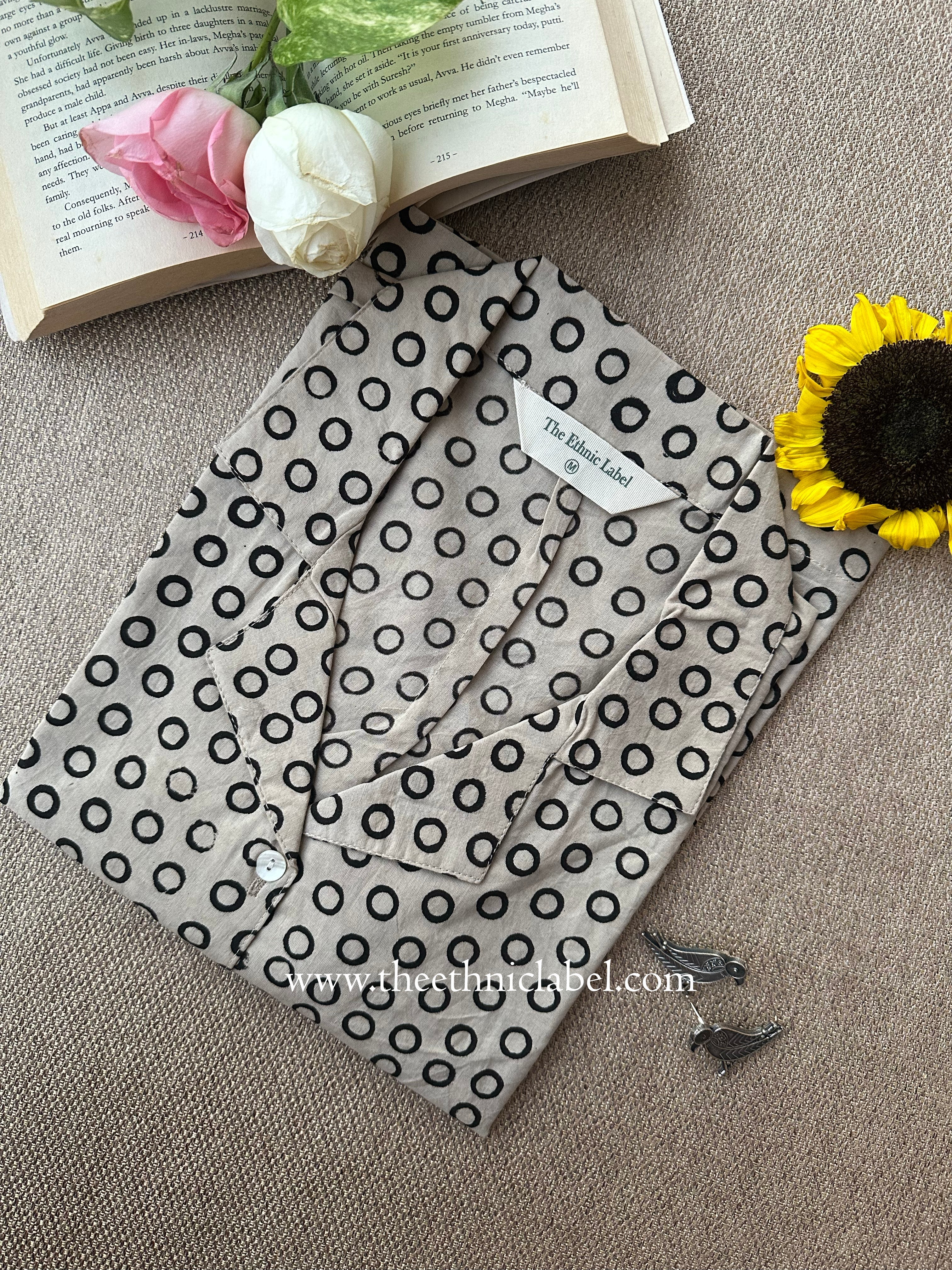 "Simi" Hand Block Printed Cotton Shirt