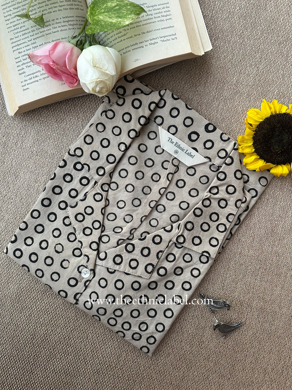 "Simi" Hand Block Printed Cotton Shirt
