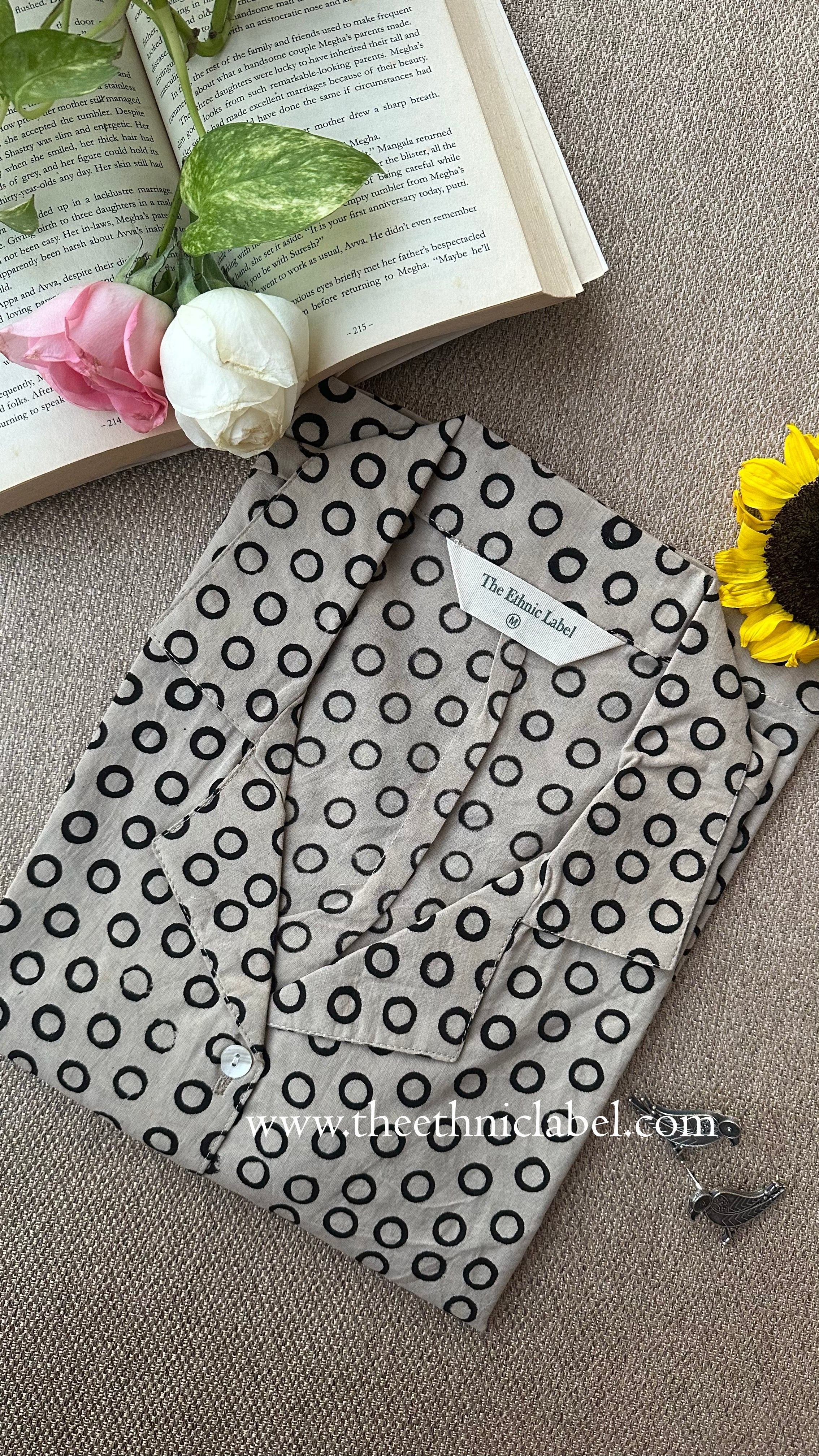 "Simi" Hand Block Printed Cotton Shirt