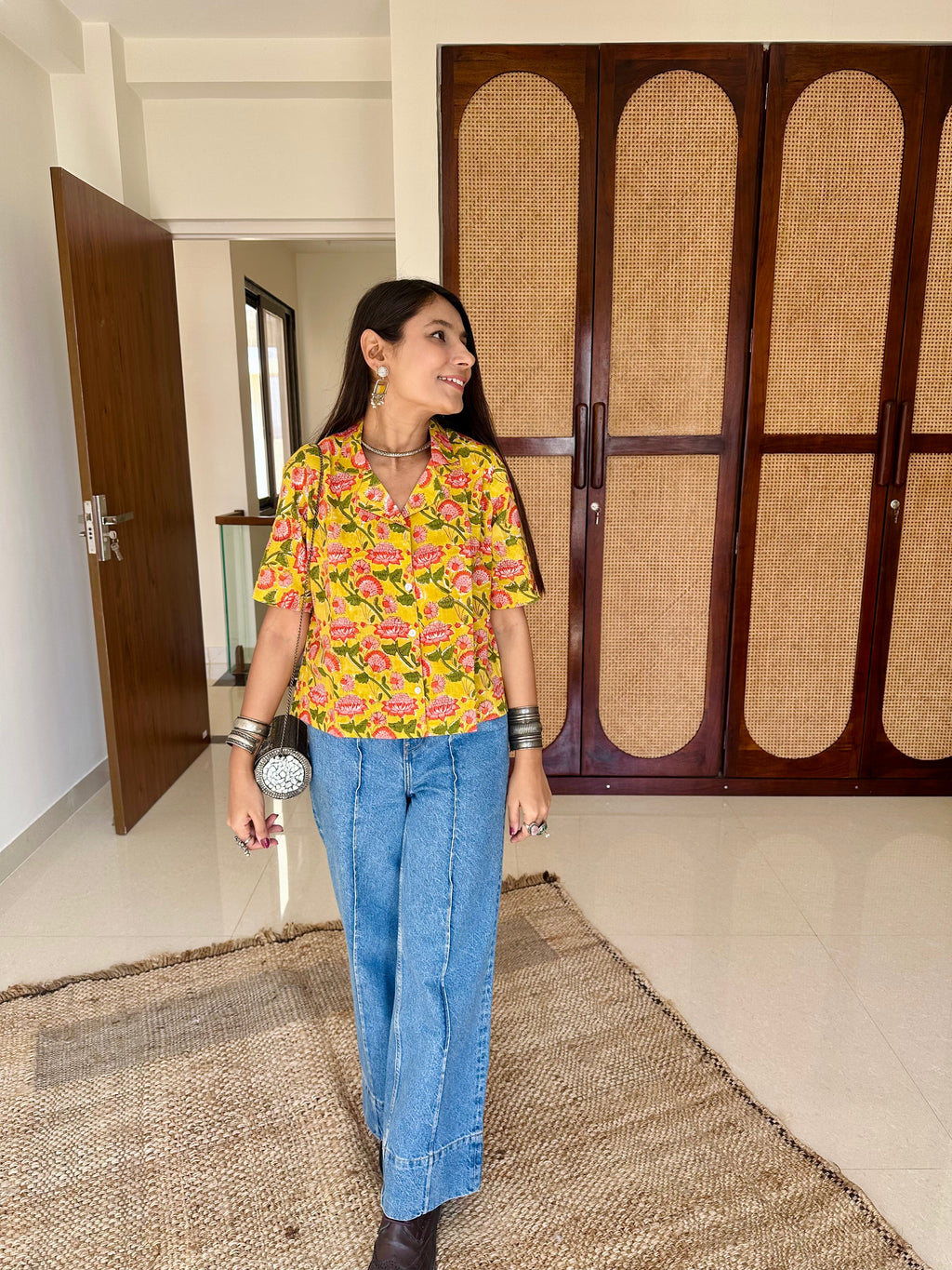 "Bagh" Hand Block Printed Cotton Shirt