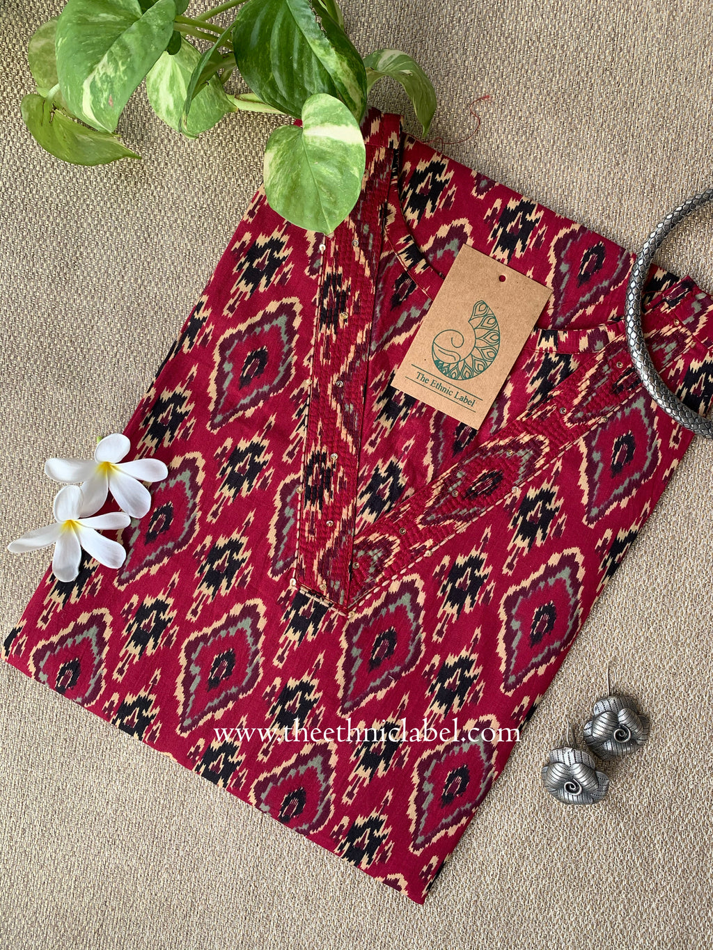 "Milan" Ikat Cotton kurta- S