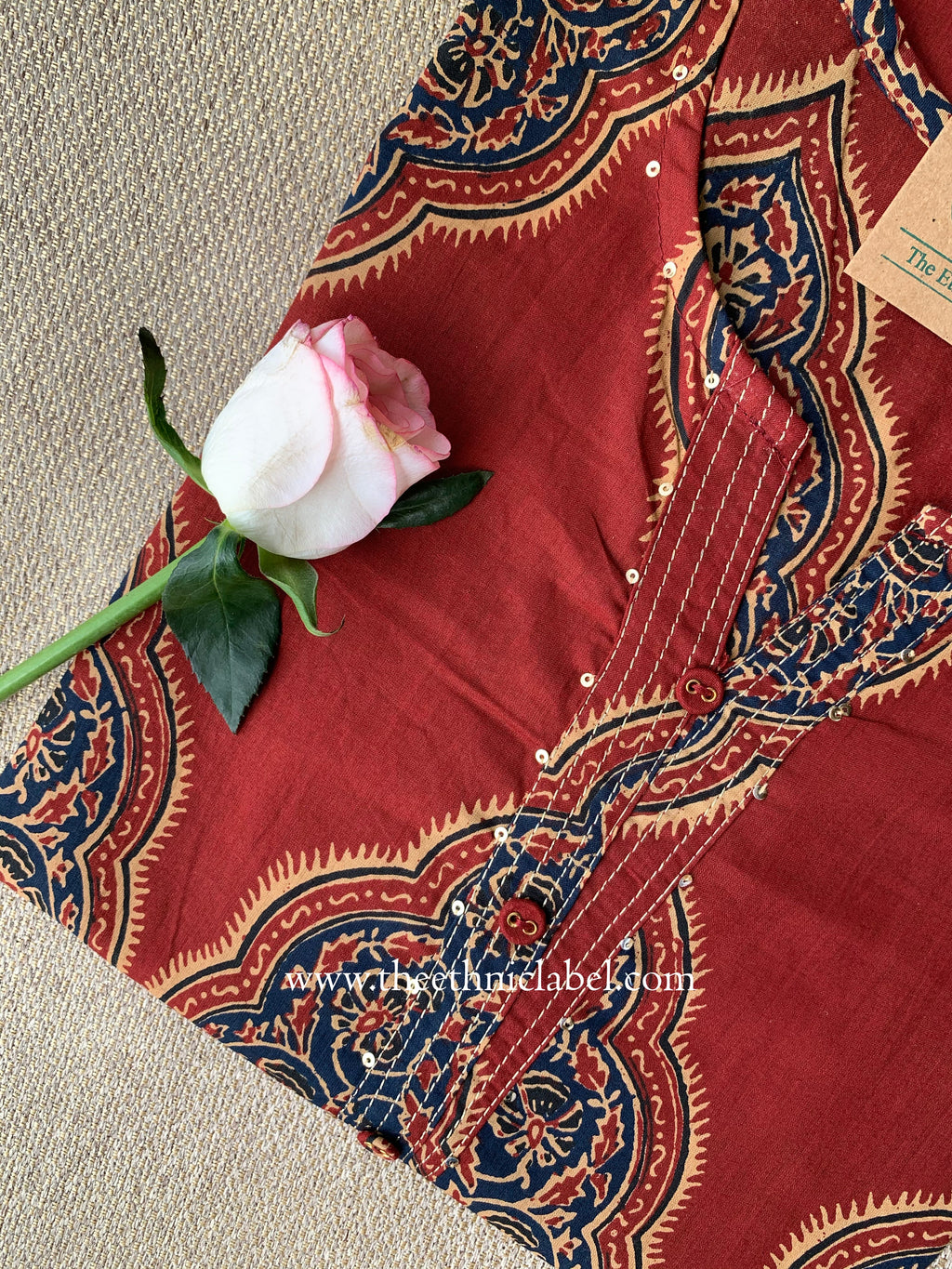 Sargam Ajrakh Printed Cotton kurta