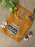 Pratha-Mustard A Line Cotton kurta