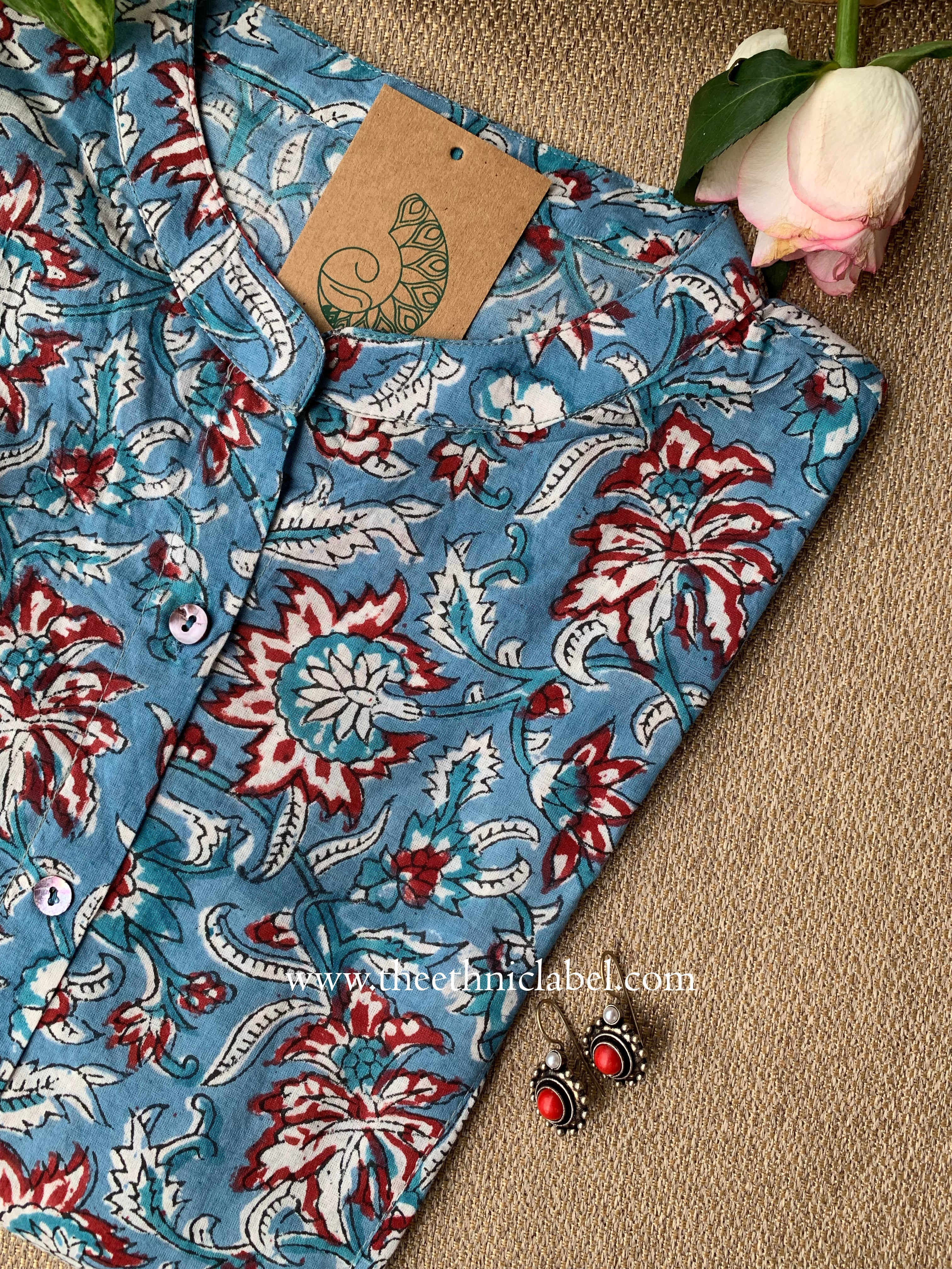 "Hawa" Block Printed Cotton Short kurta