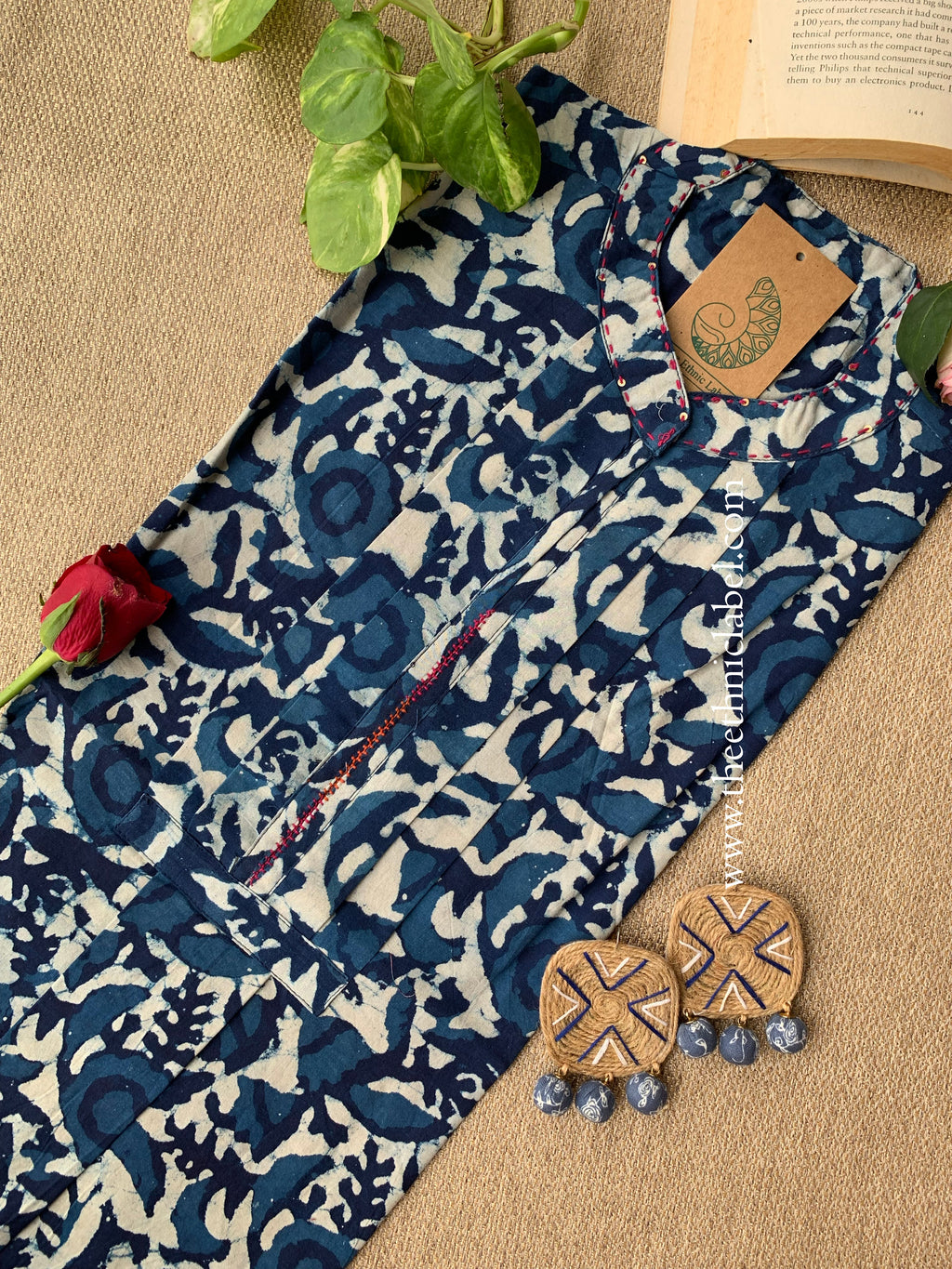 Dabu Block Printed Cotton Short kurta