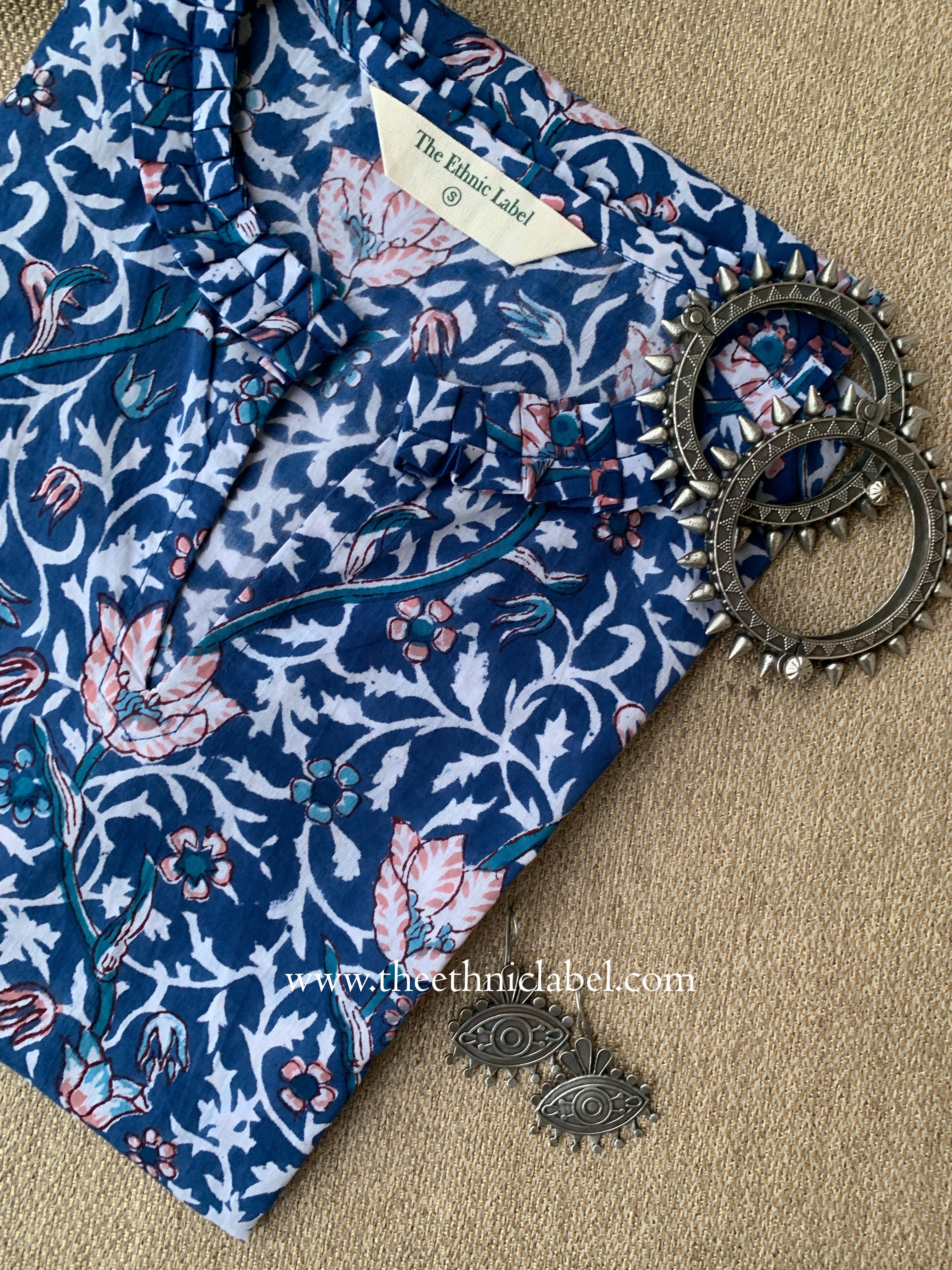 "Avnee" Hand Blockprinted Cotton Kurta