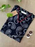 "Rubal" Hand Block Printed Scalloped Cotton kurta