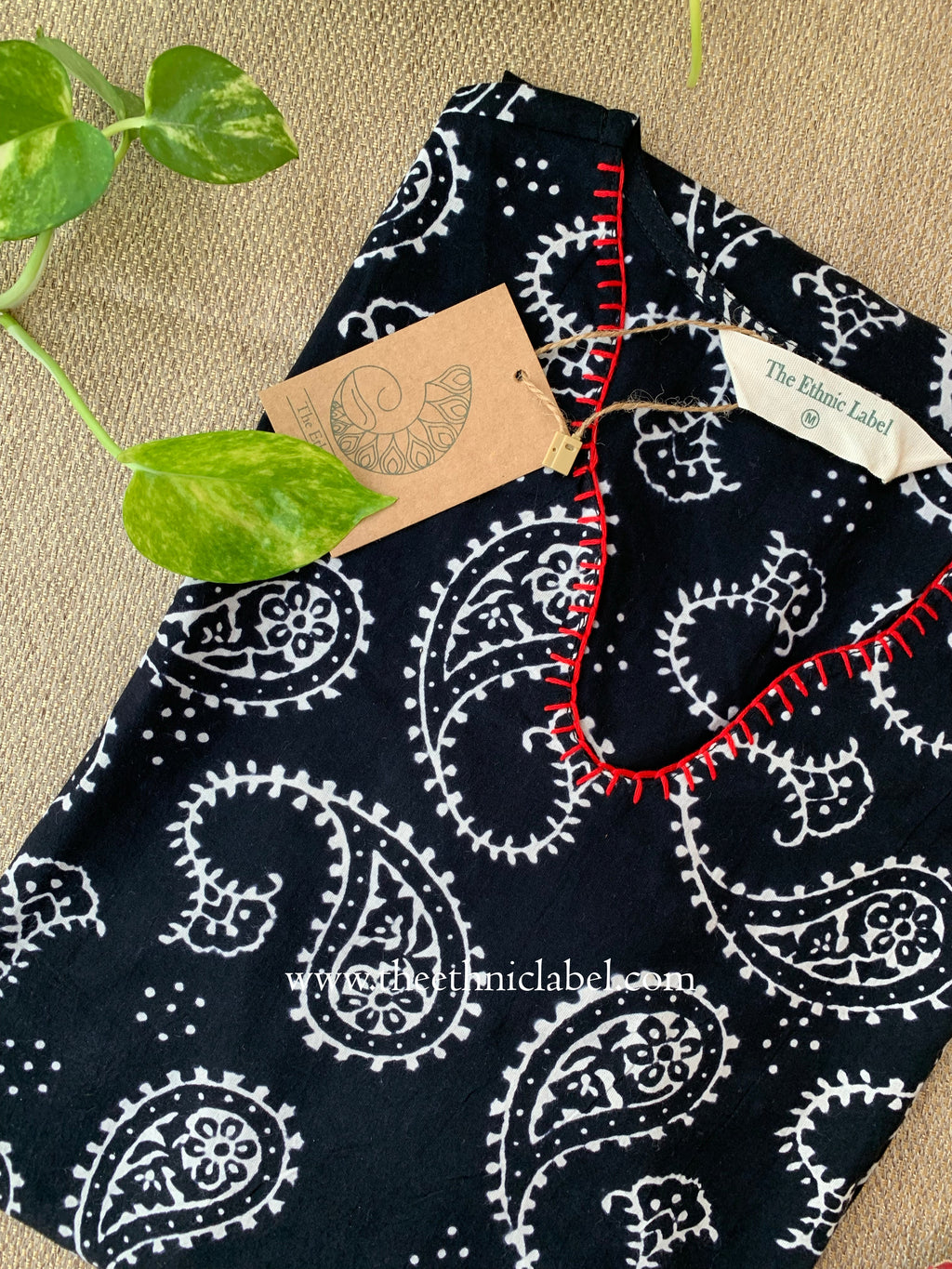 "Rubal" Hand Block Printed Scalloped Cotton kurta