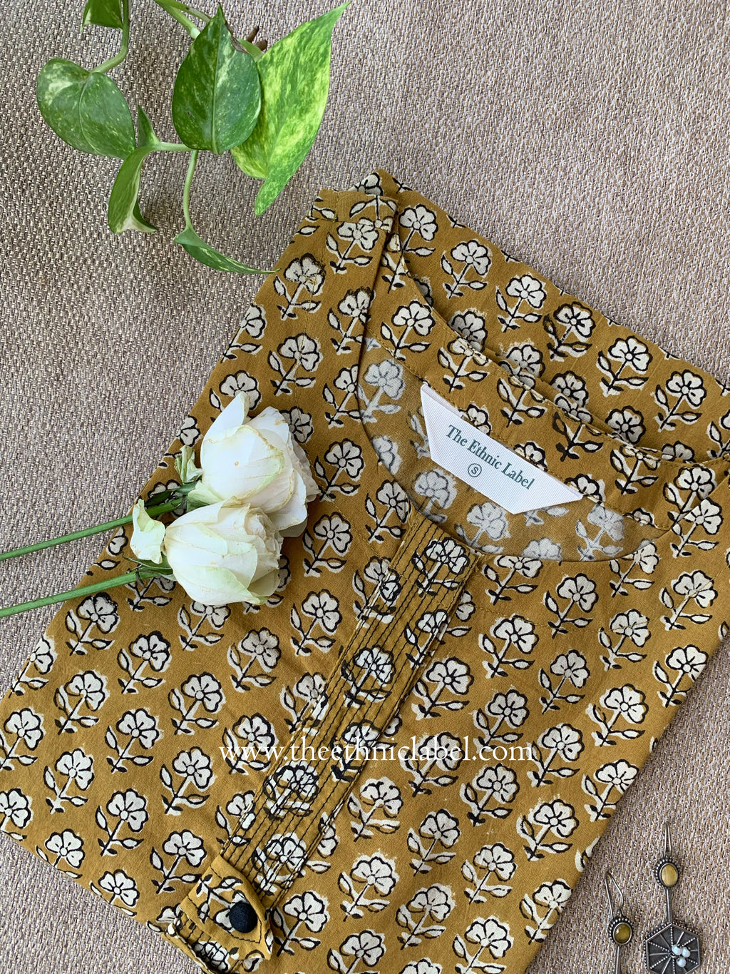 "Kshiti" Hand Block Printed Cotton kurta