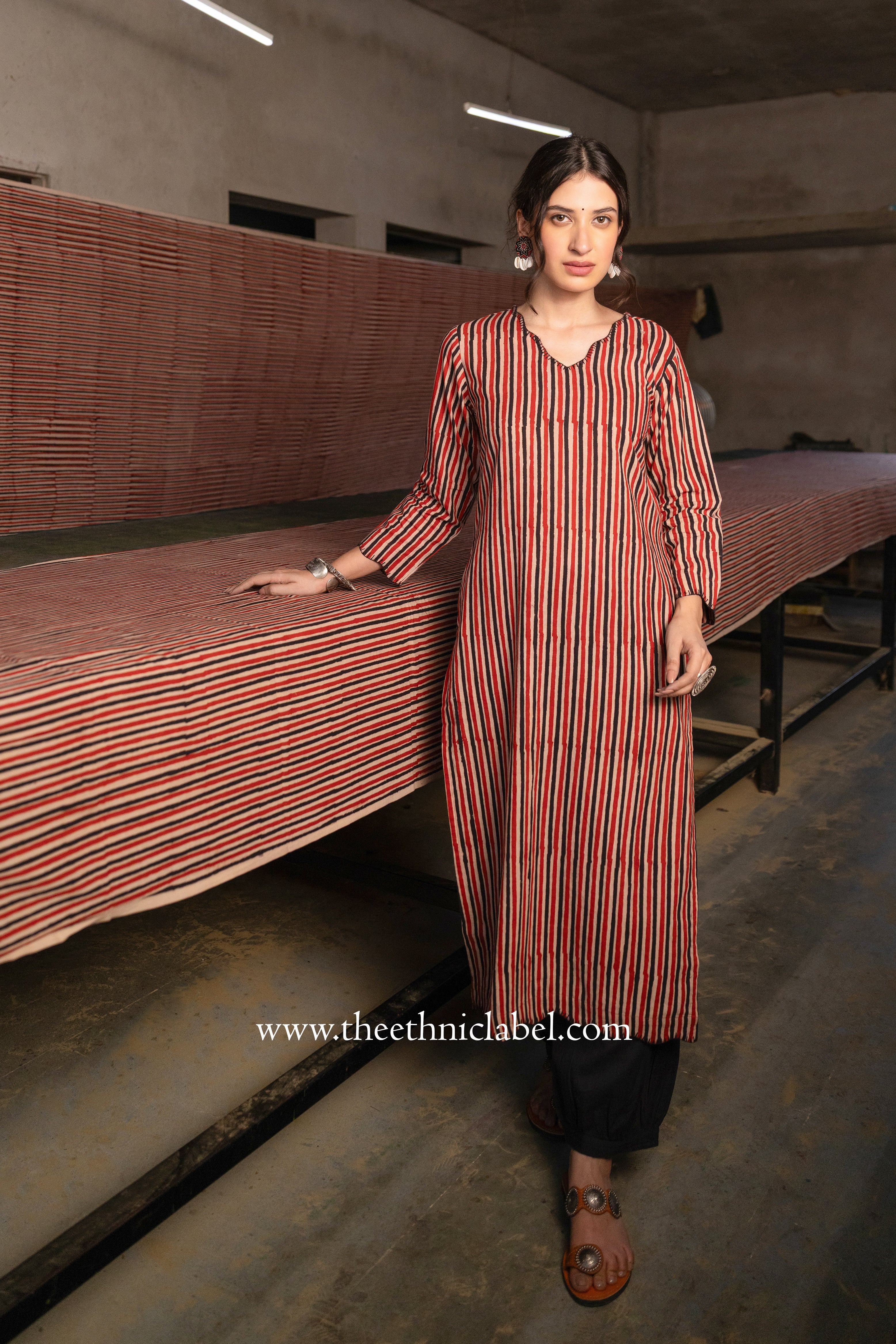 "Samaa" Hand Block Printed Cotton kurta