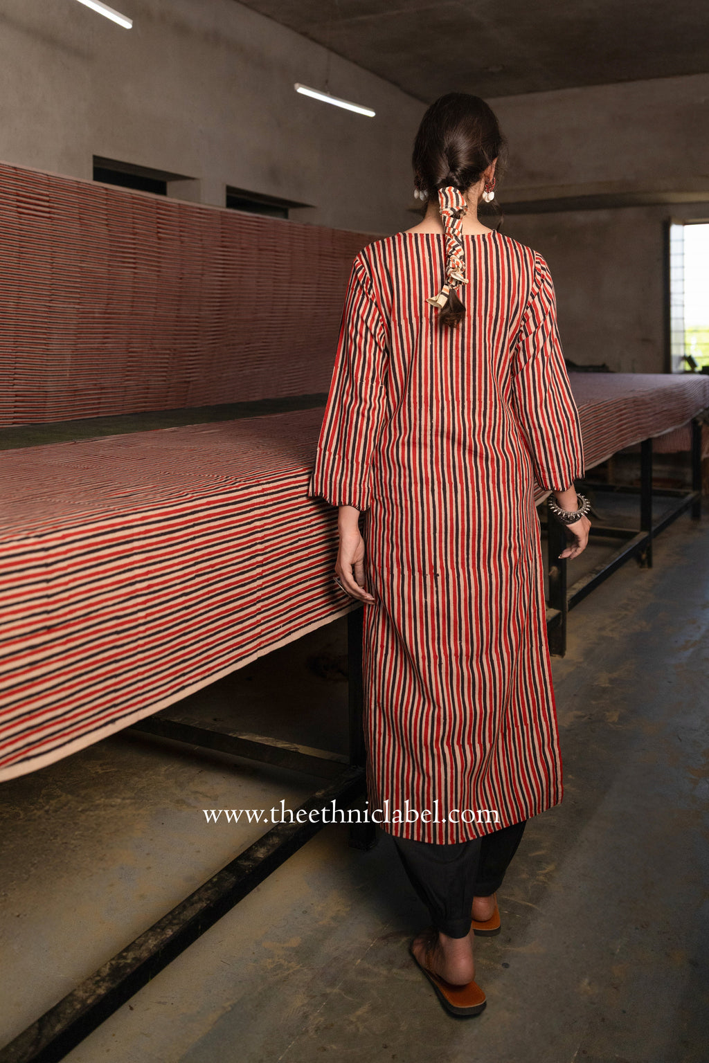 "Samaa" Hand Block Printed Cotton kurta