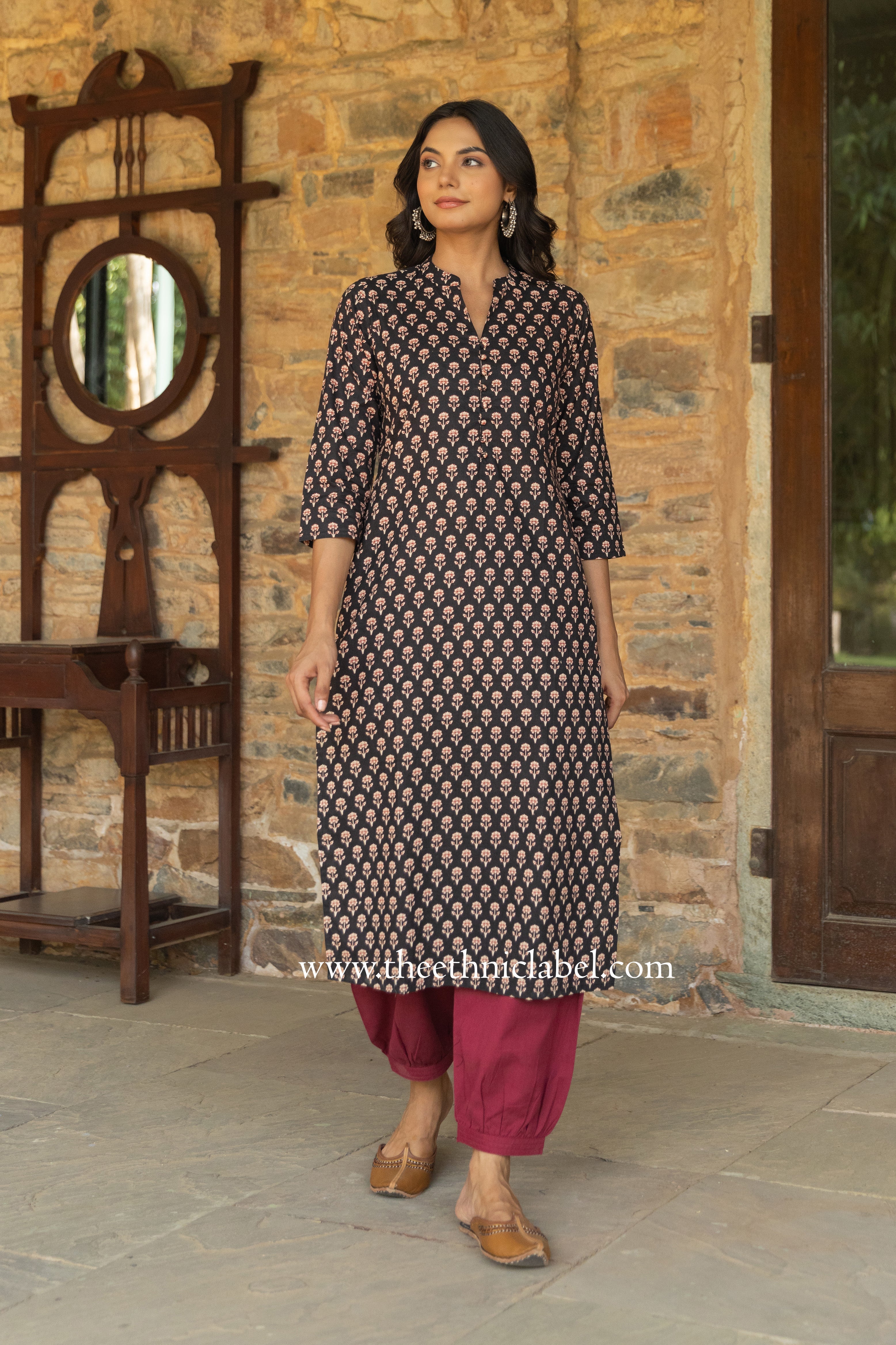 "Siddhi" Collared Cotton kurta