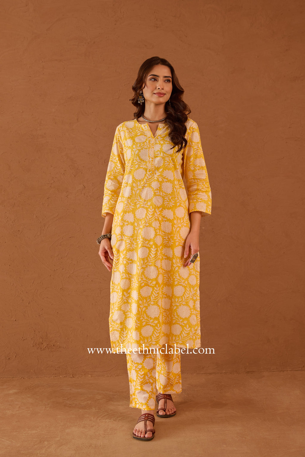 Prajvala Hand Embroidered Kurta and Pants Co-ord set - 2pc