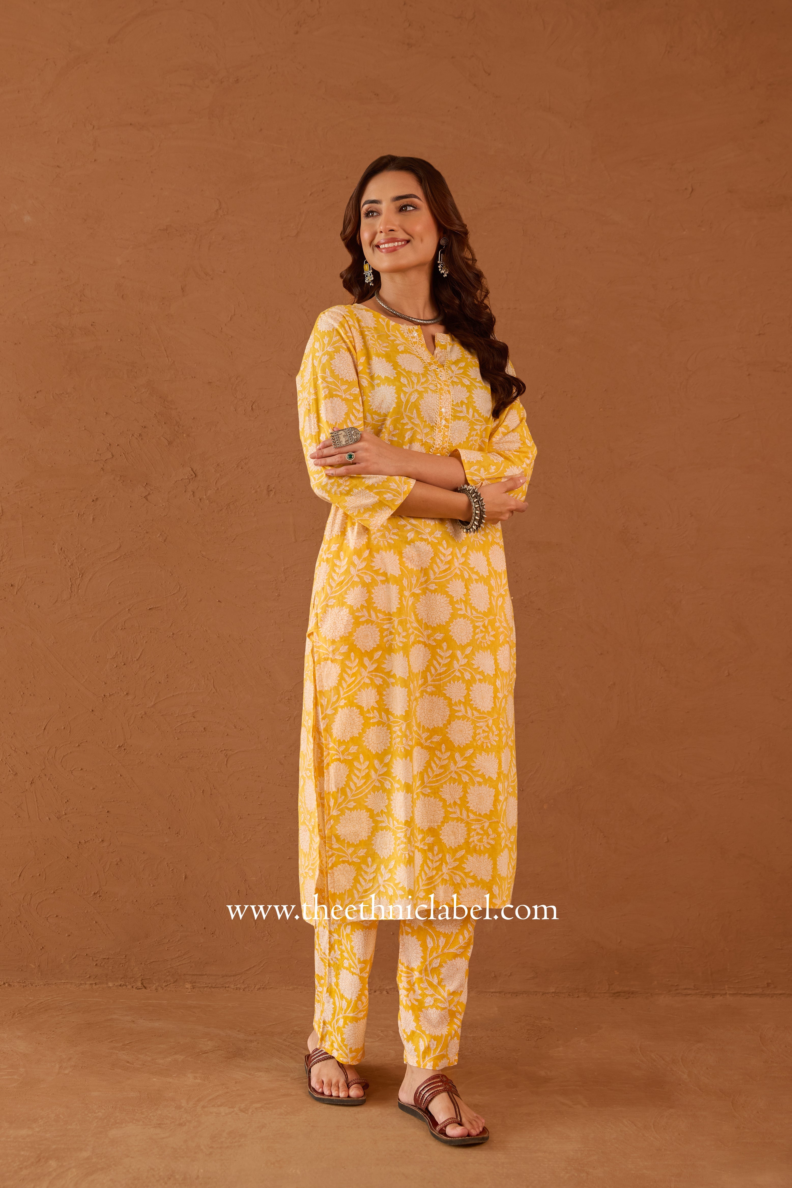 Prajvala Hand Embroidered Kurta and Pants Co-ord set - 2pc