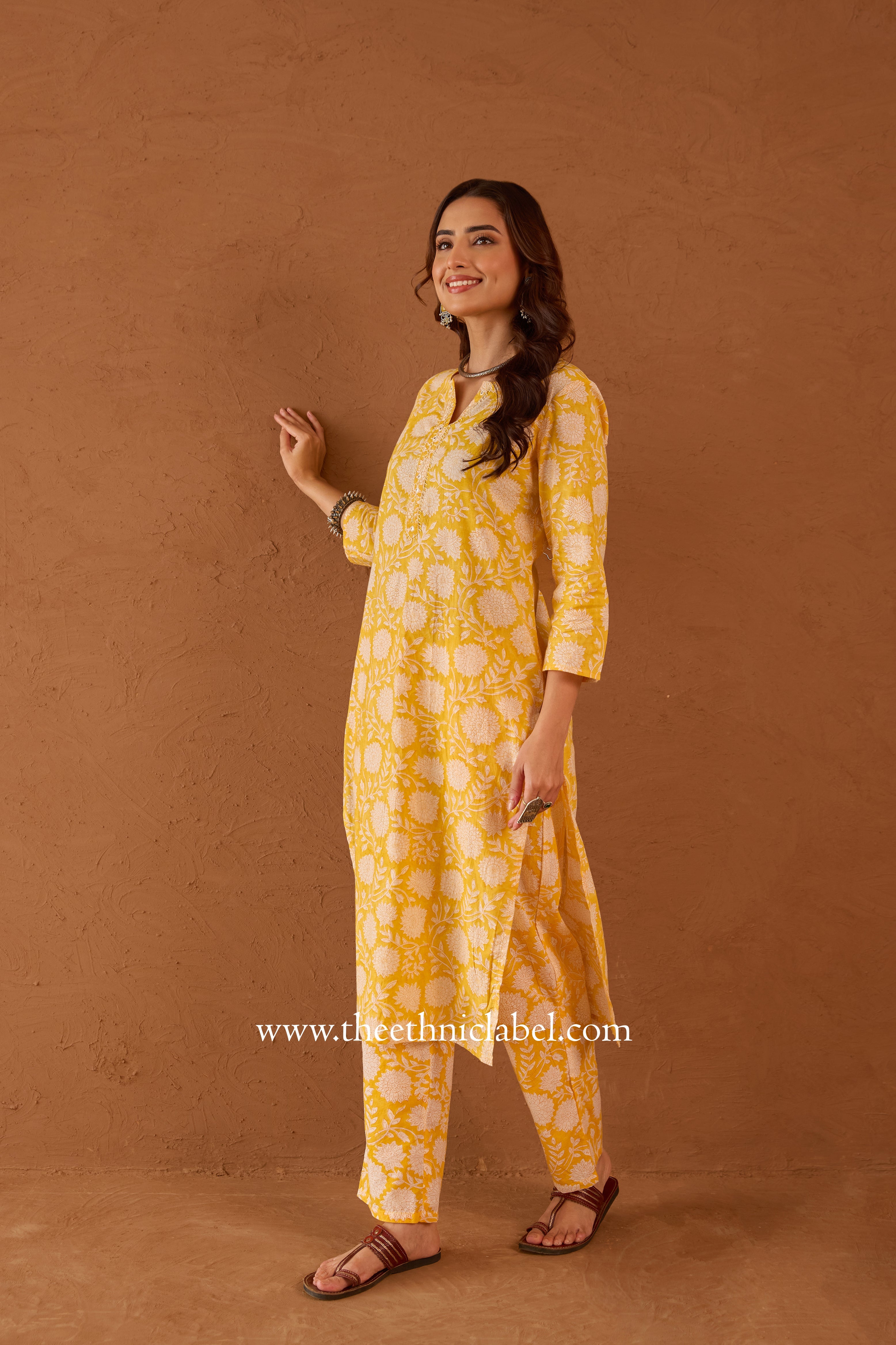 Prajvala Hand Embroidered Kurta and Pants Co-ord set - 2pc