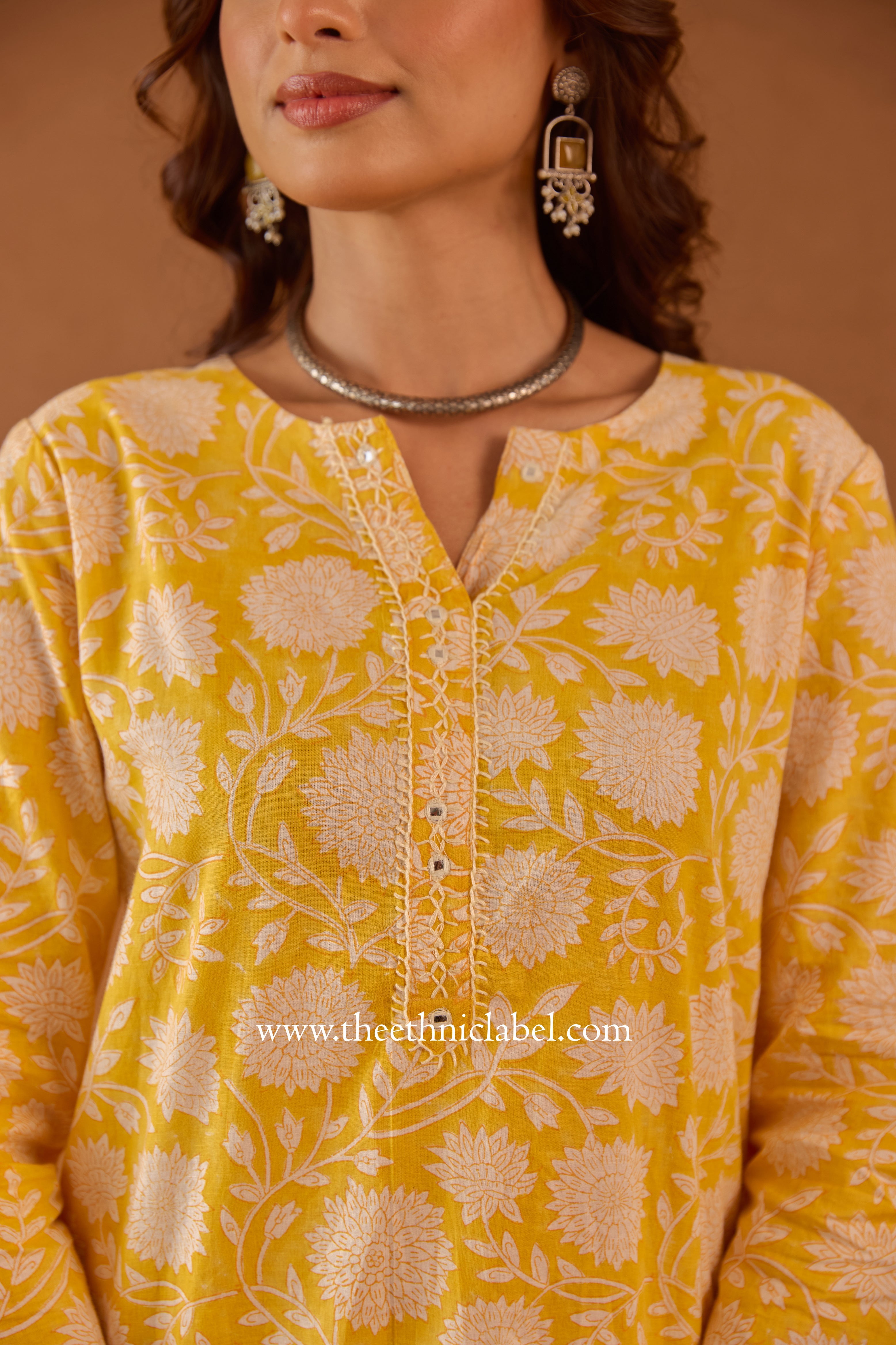 Prajvala Hand Embroidered Kurta and Pants Co-ord set - 2pc