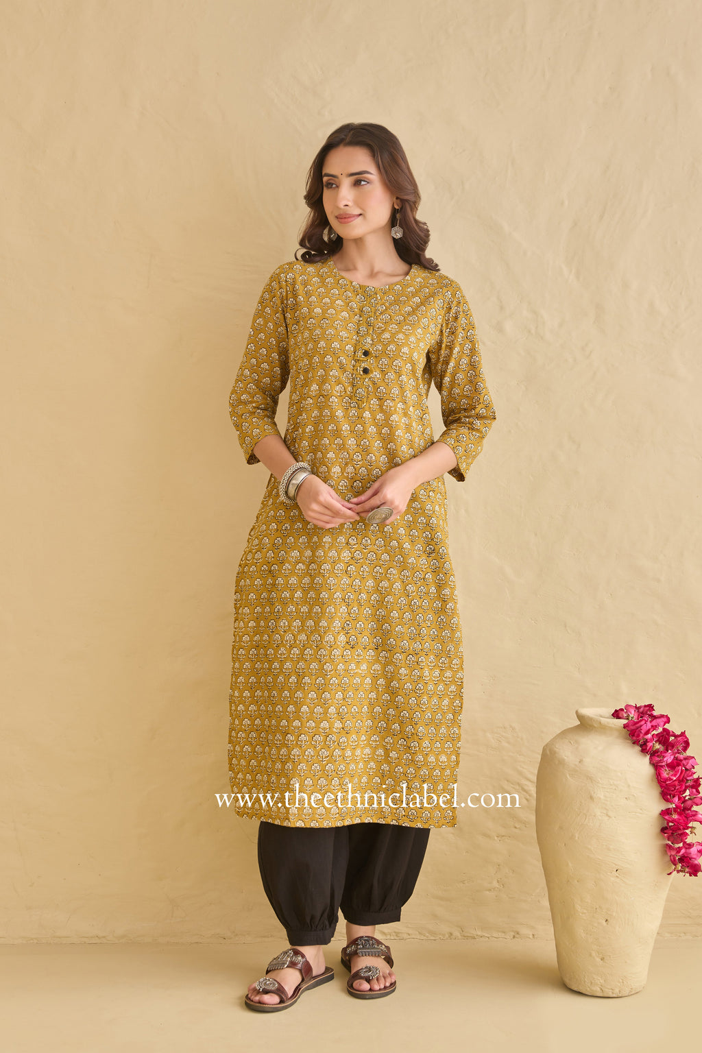 "Mool" Hand Block Printed Cotton kurta