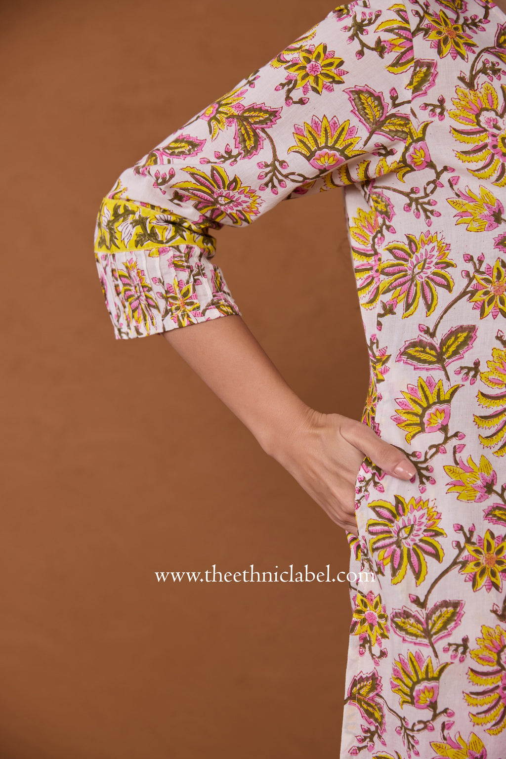 "Yagni" Hand Block Printed Cotton kurta