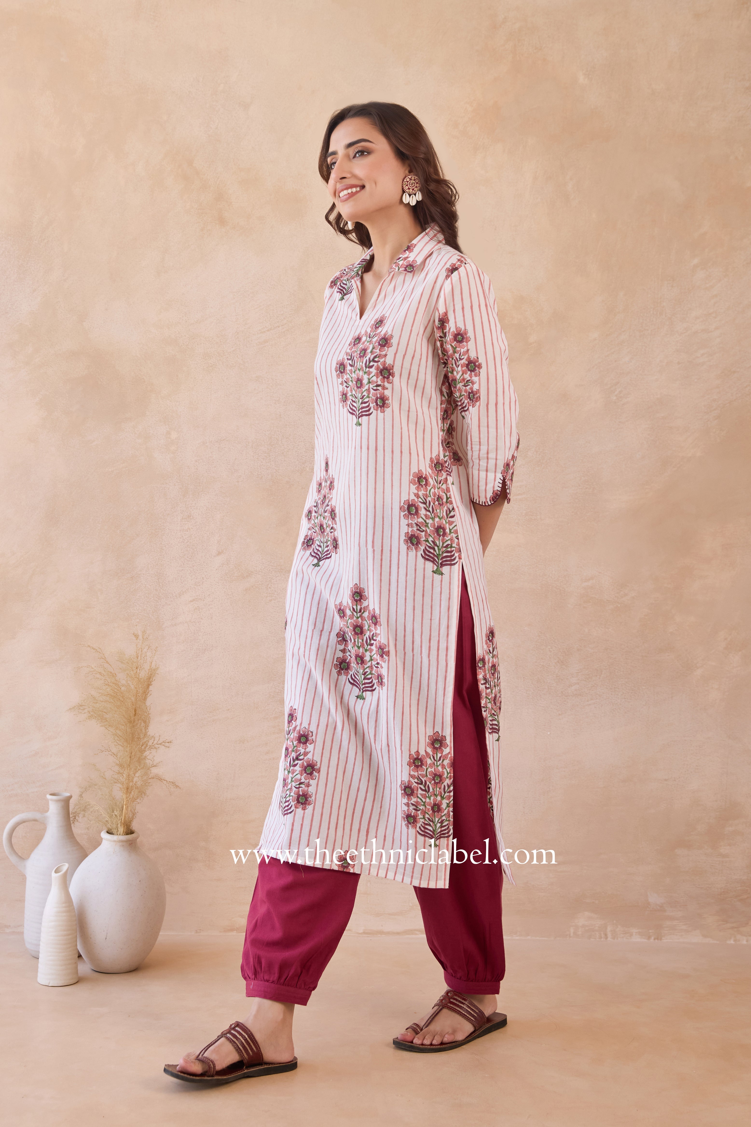 "Zimal" Hand Block Printed Cotton kurta