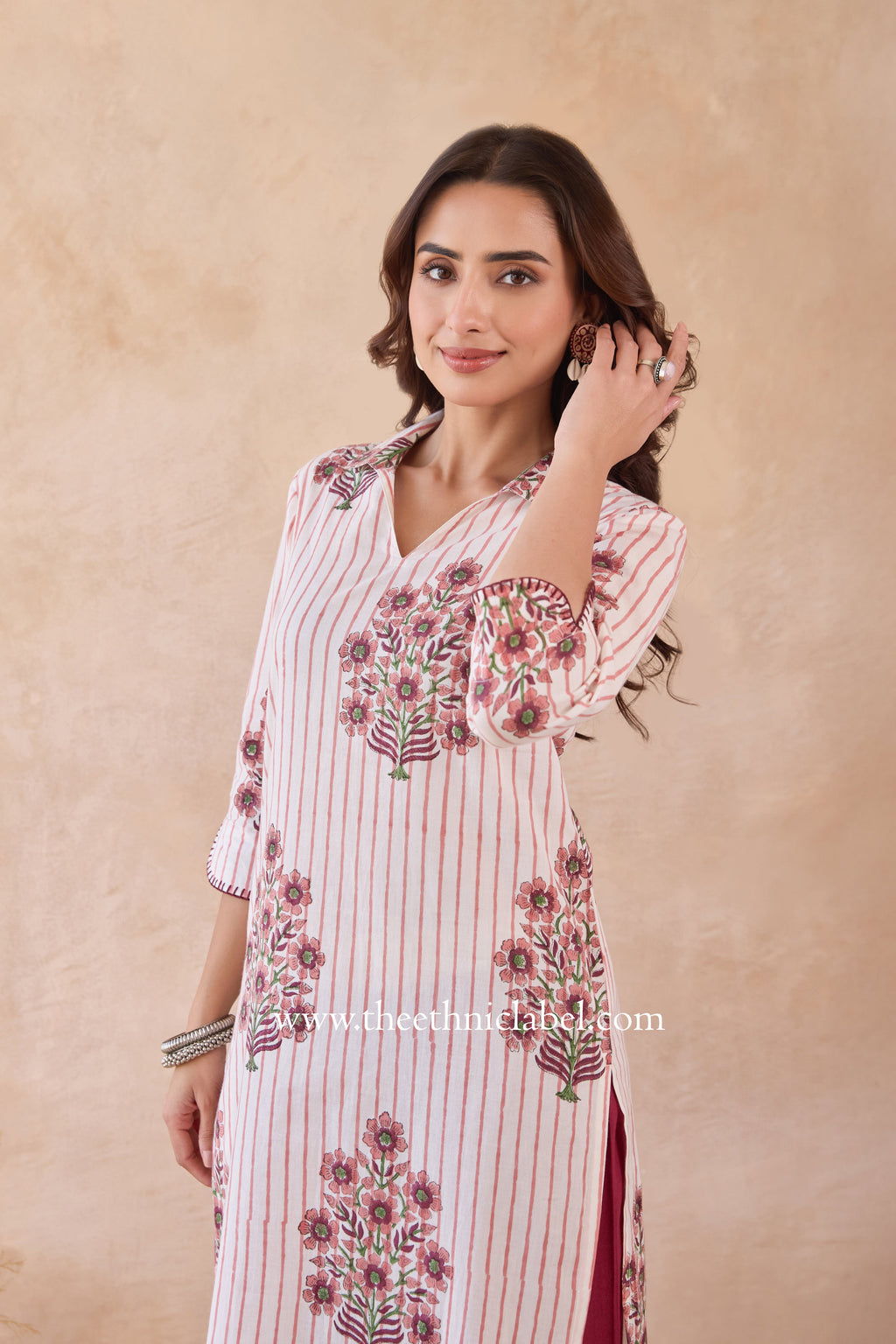 "Zimal" Hand Block Printed Cotton kurta