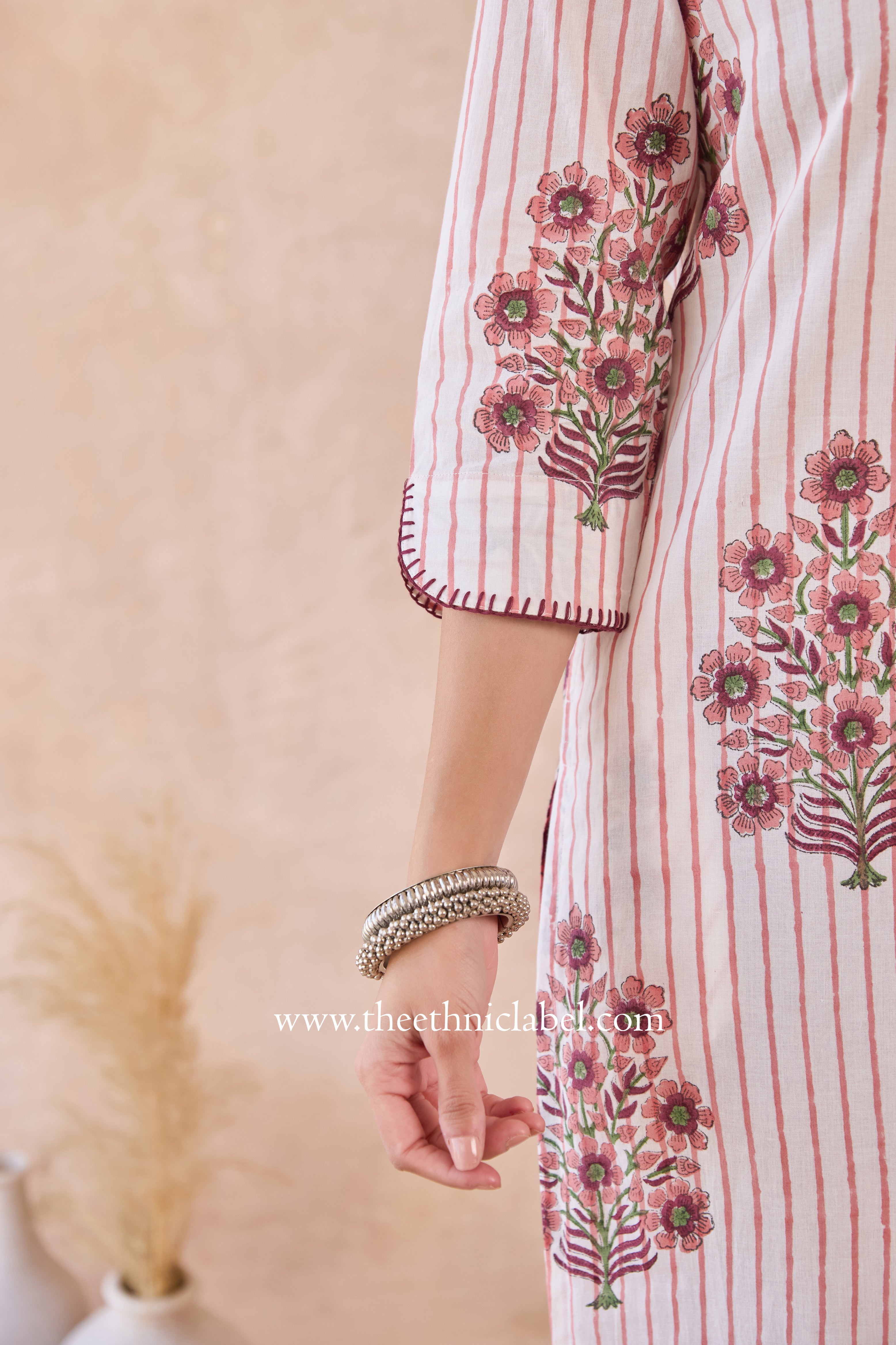 "Zimal" Hand Block Printed Cotton kurta