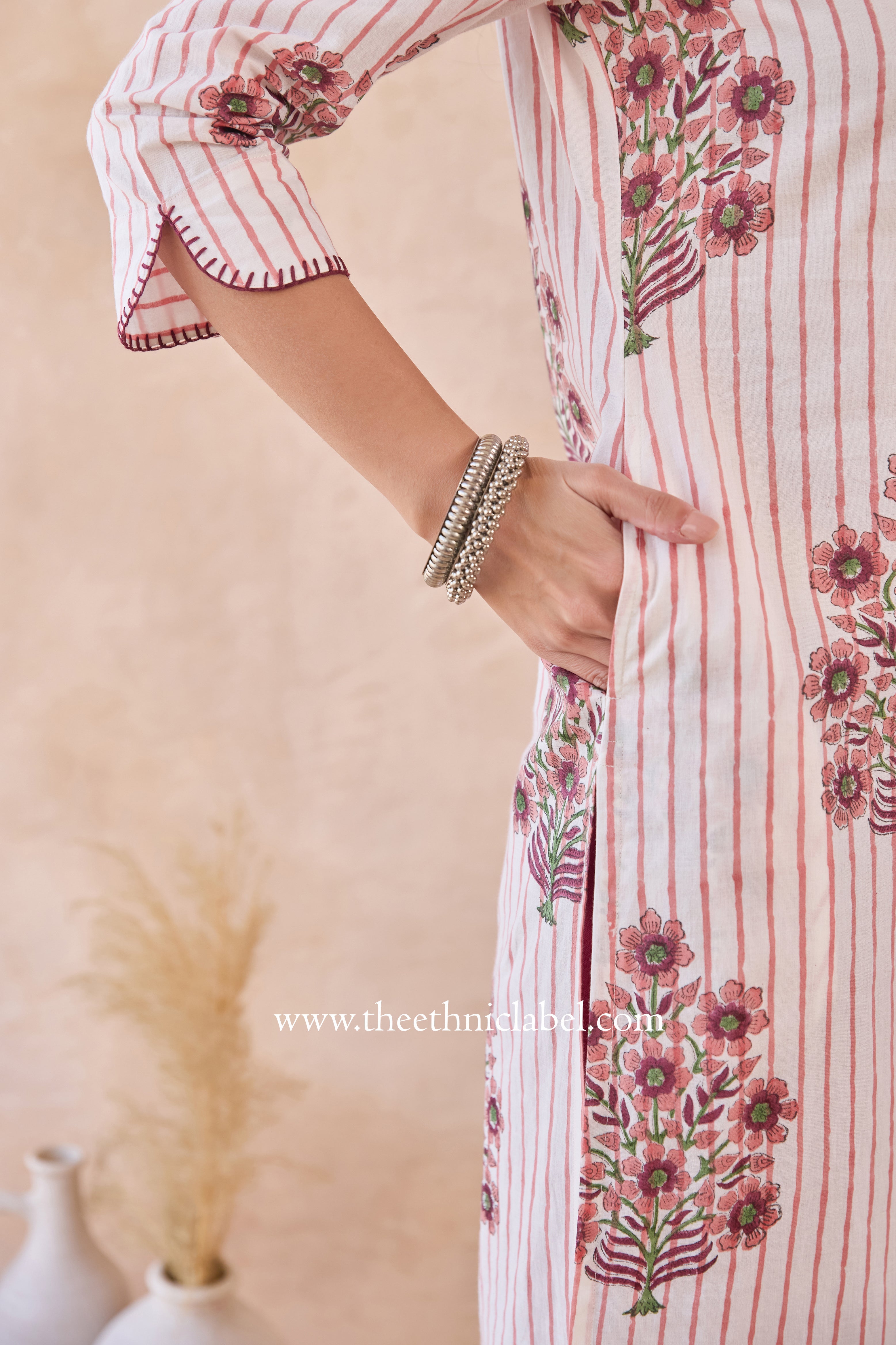 "Zimal" Hand Block Printed Cotton kurta