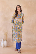 "Rutvi" Hand Block Printed Cotton kurta