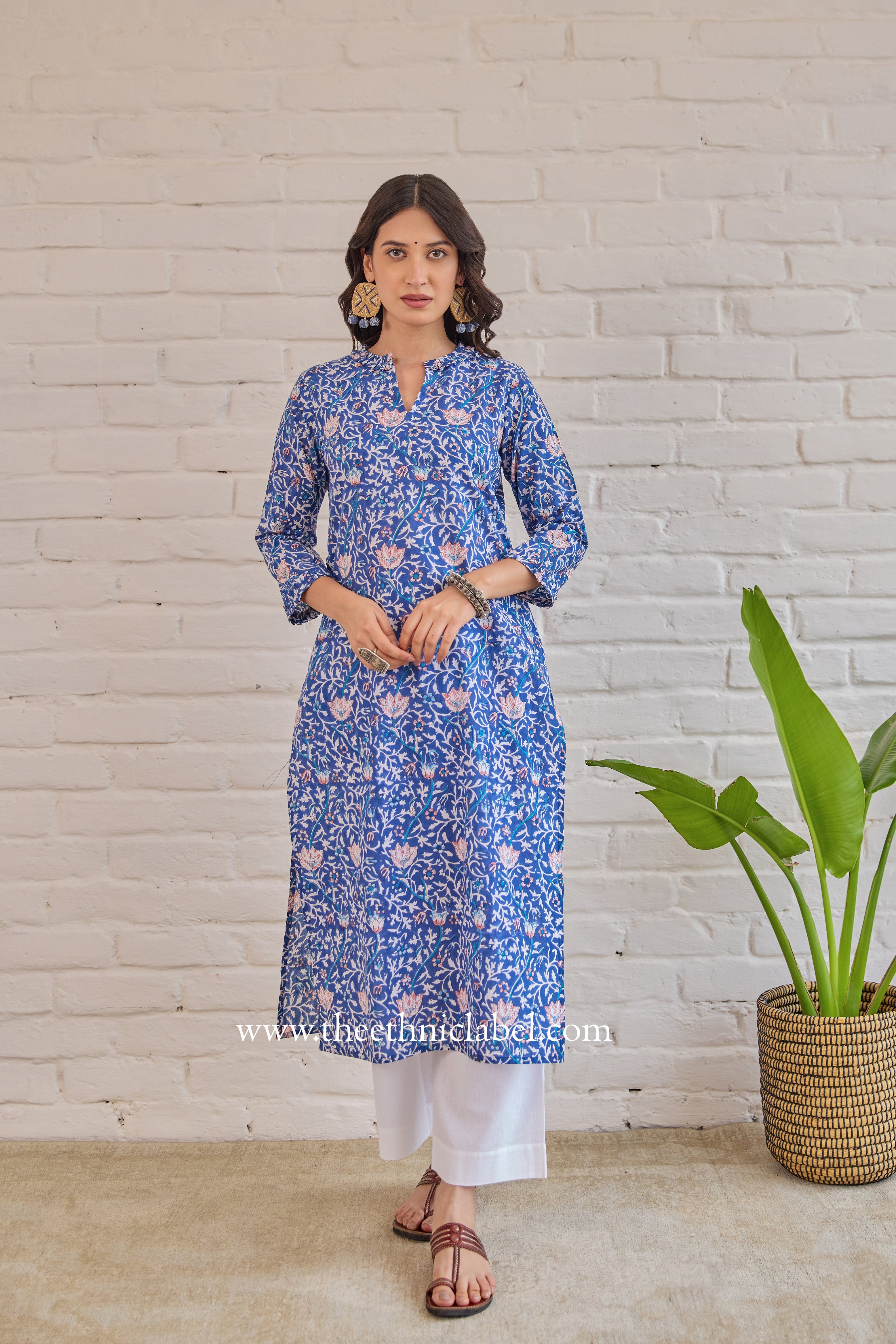 "Avnee" Hand Blockprinted Cotton Kurta