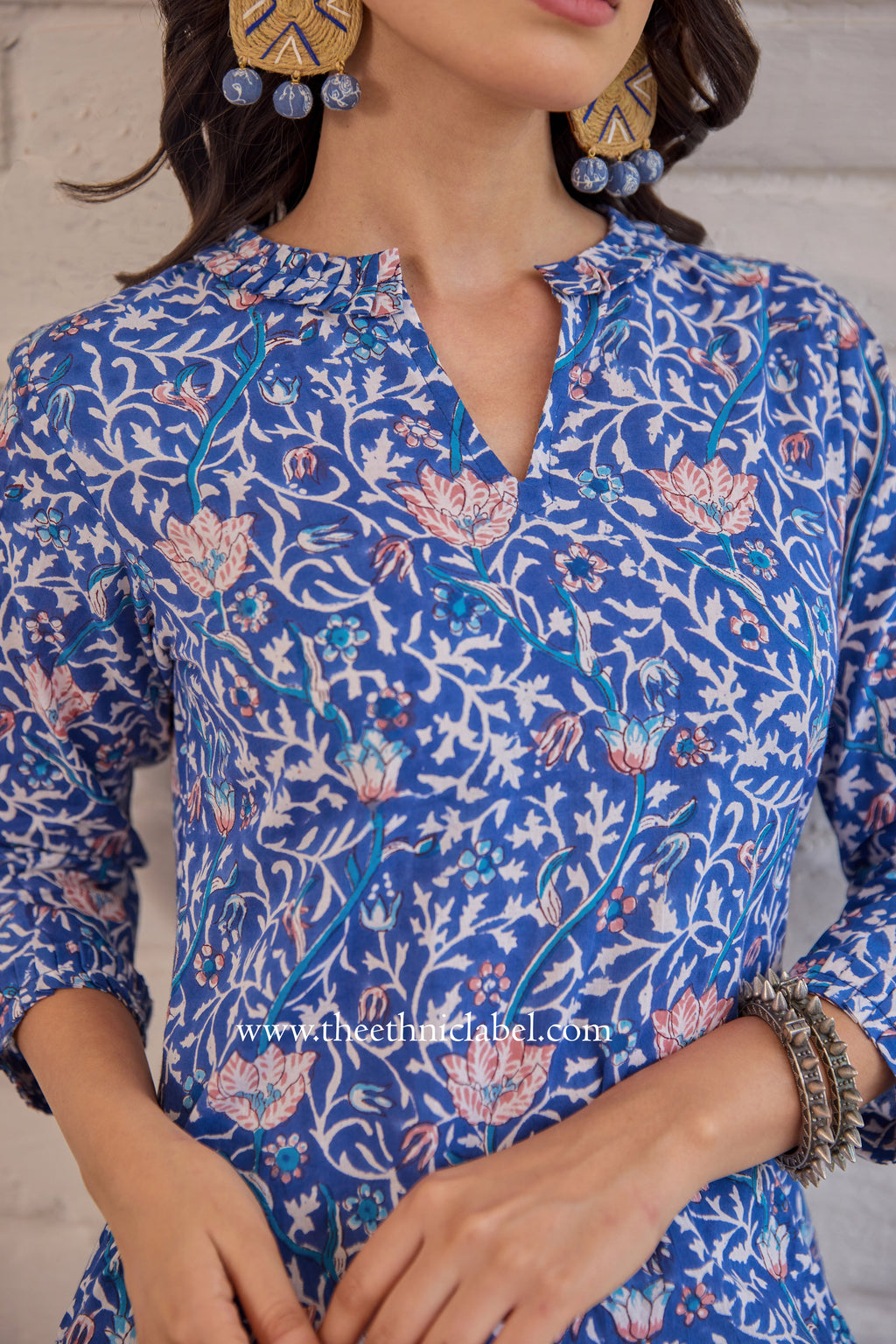 "Avnee" Hand Blockprinted Cotton Kurta