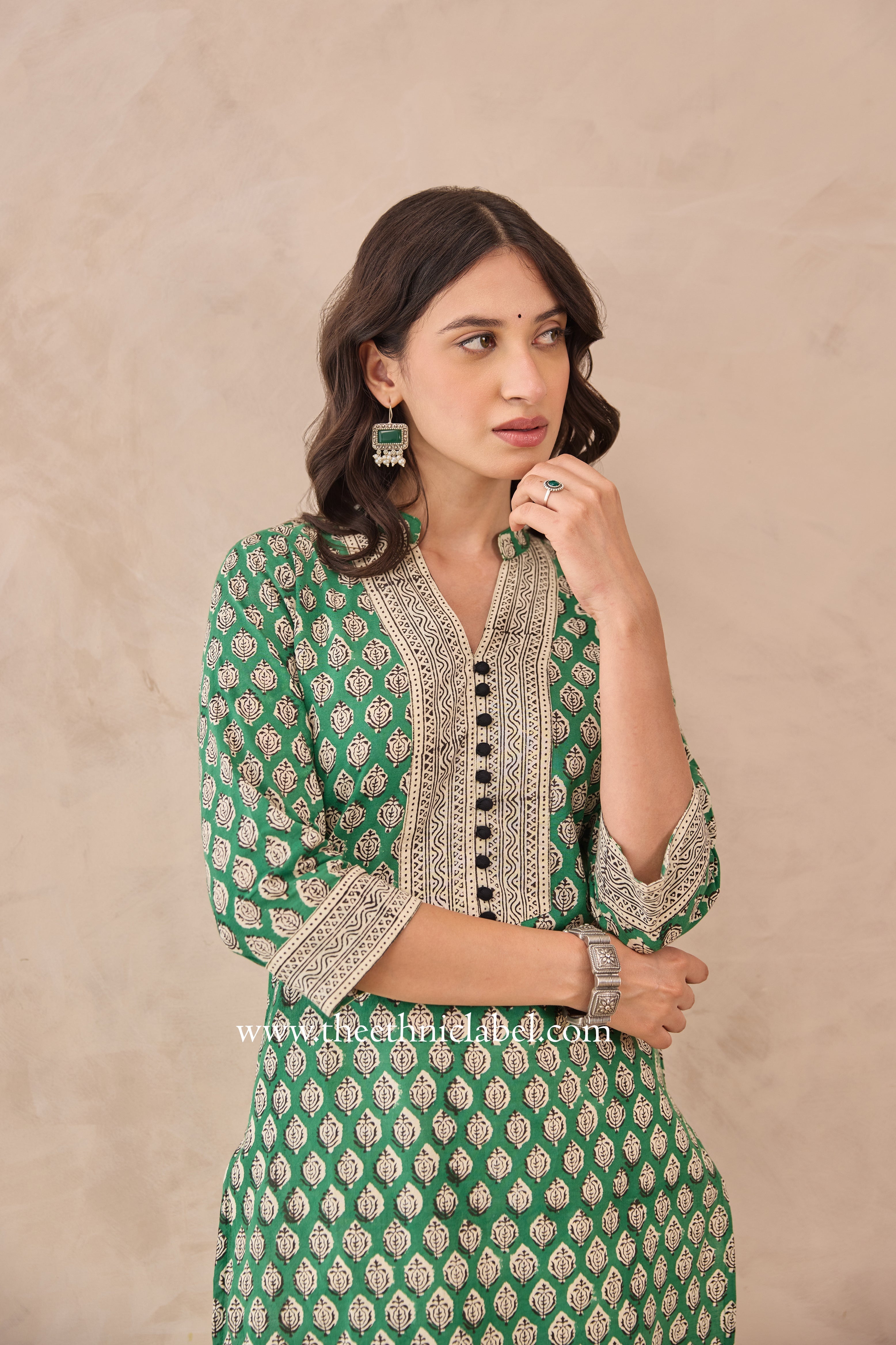 "Sreshtha" Hand Blockprinted Cotton Kurta