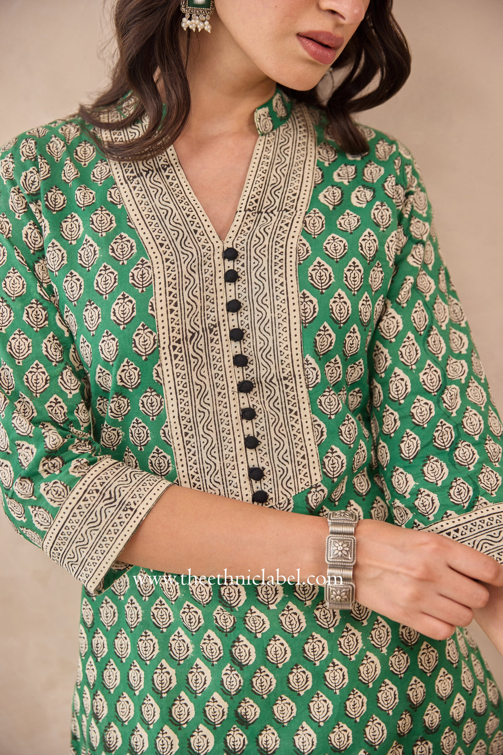 "Prakriti" Hand Blockprinted Cotton Kurta