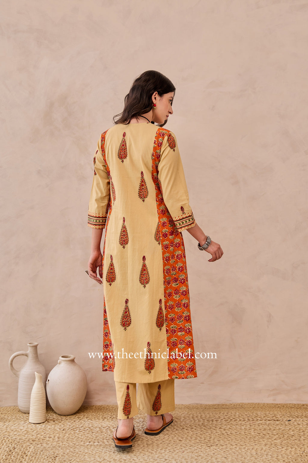 "Dastaan" Hand Block Printed Cotton kurta
