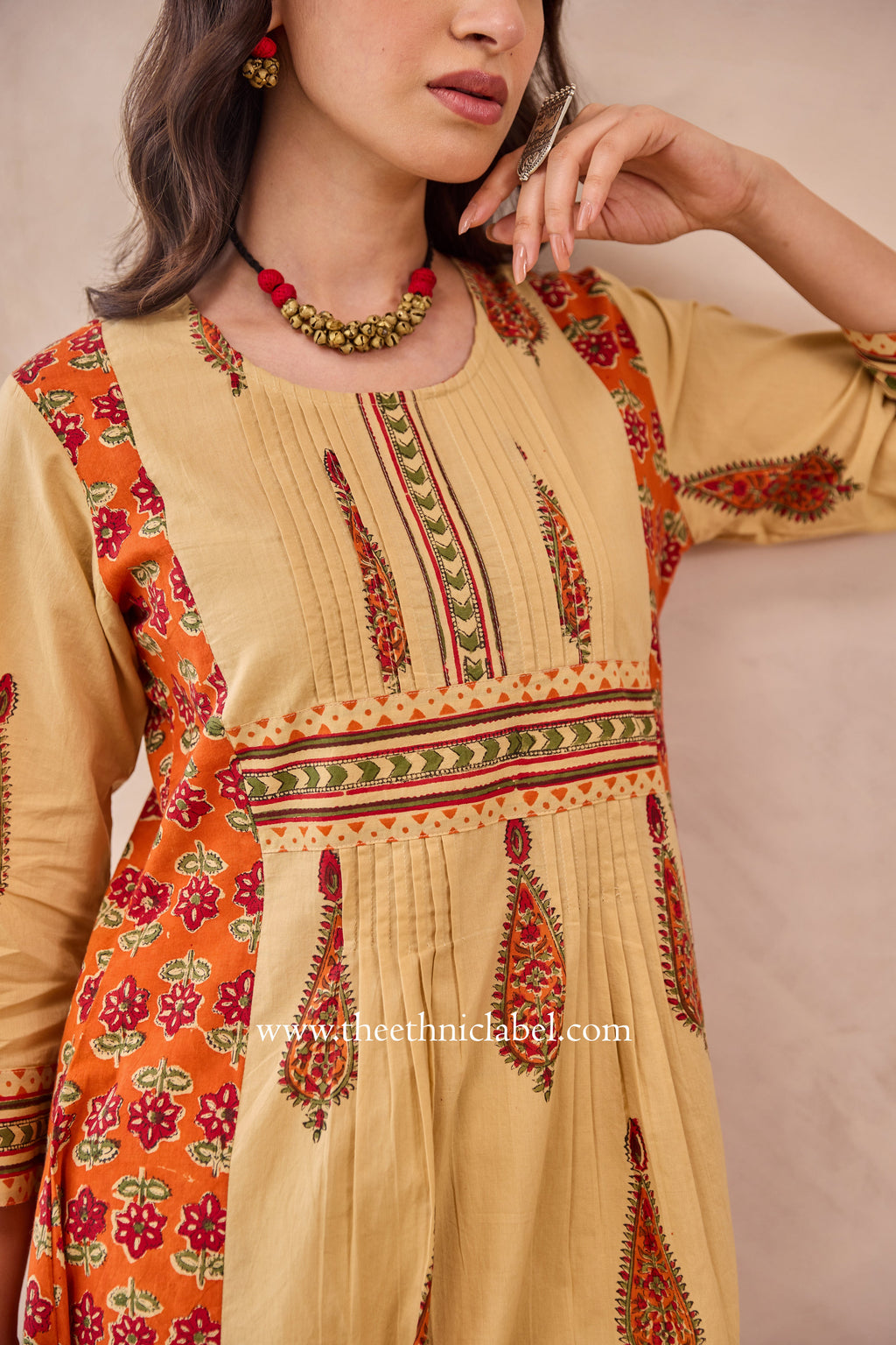"Dastaan" Hand Block Printed Cotton kurta