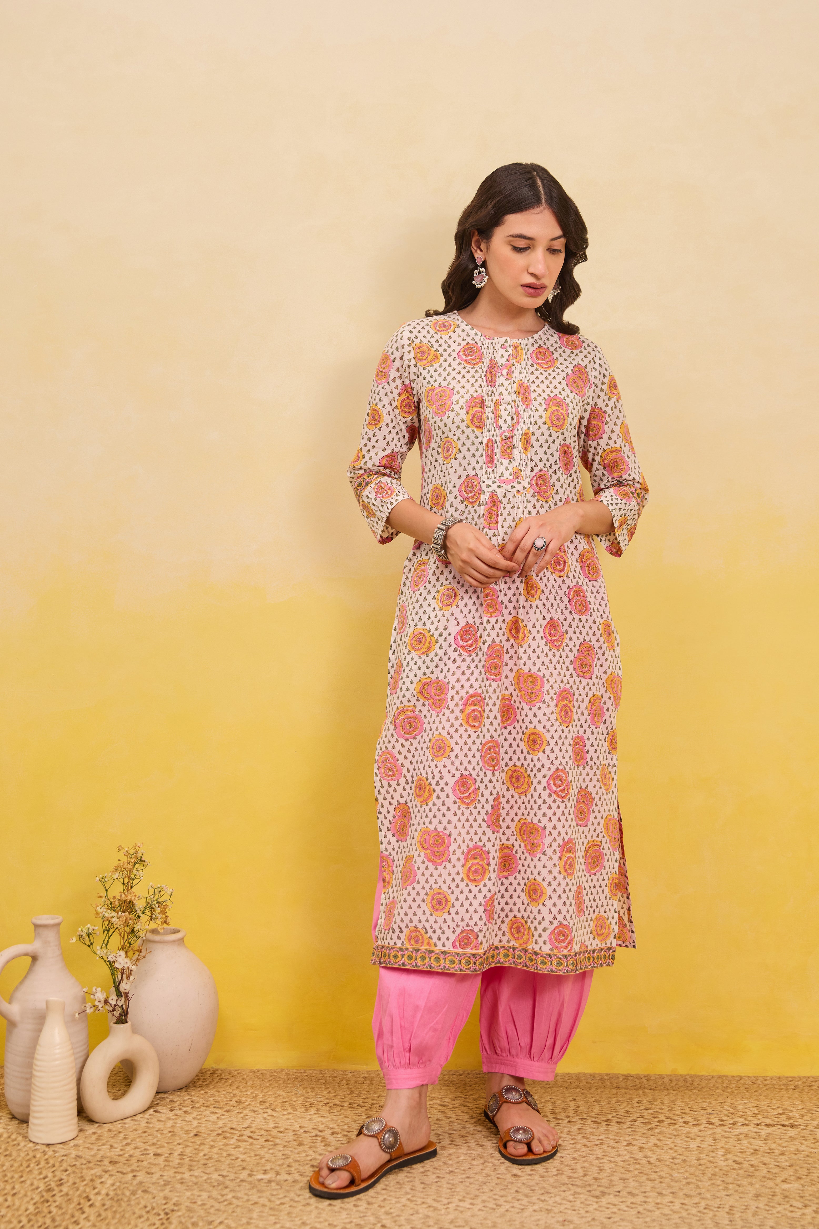 "Yuktii" Hand Block Printed Cotton kurta