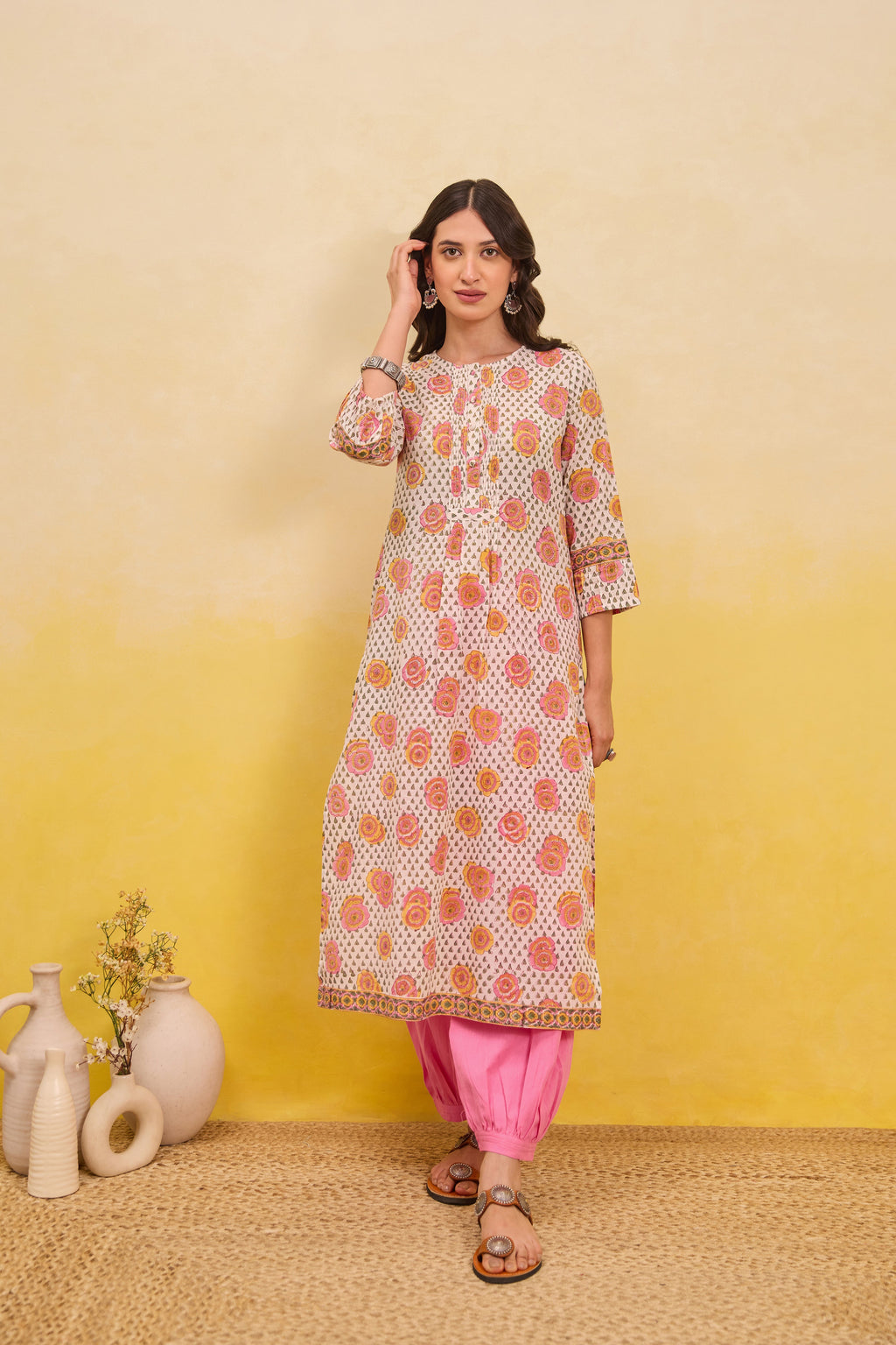 "Yuktii" Hand Block Printed Cotton kurta